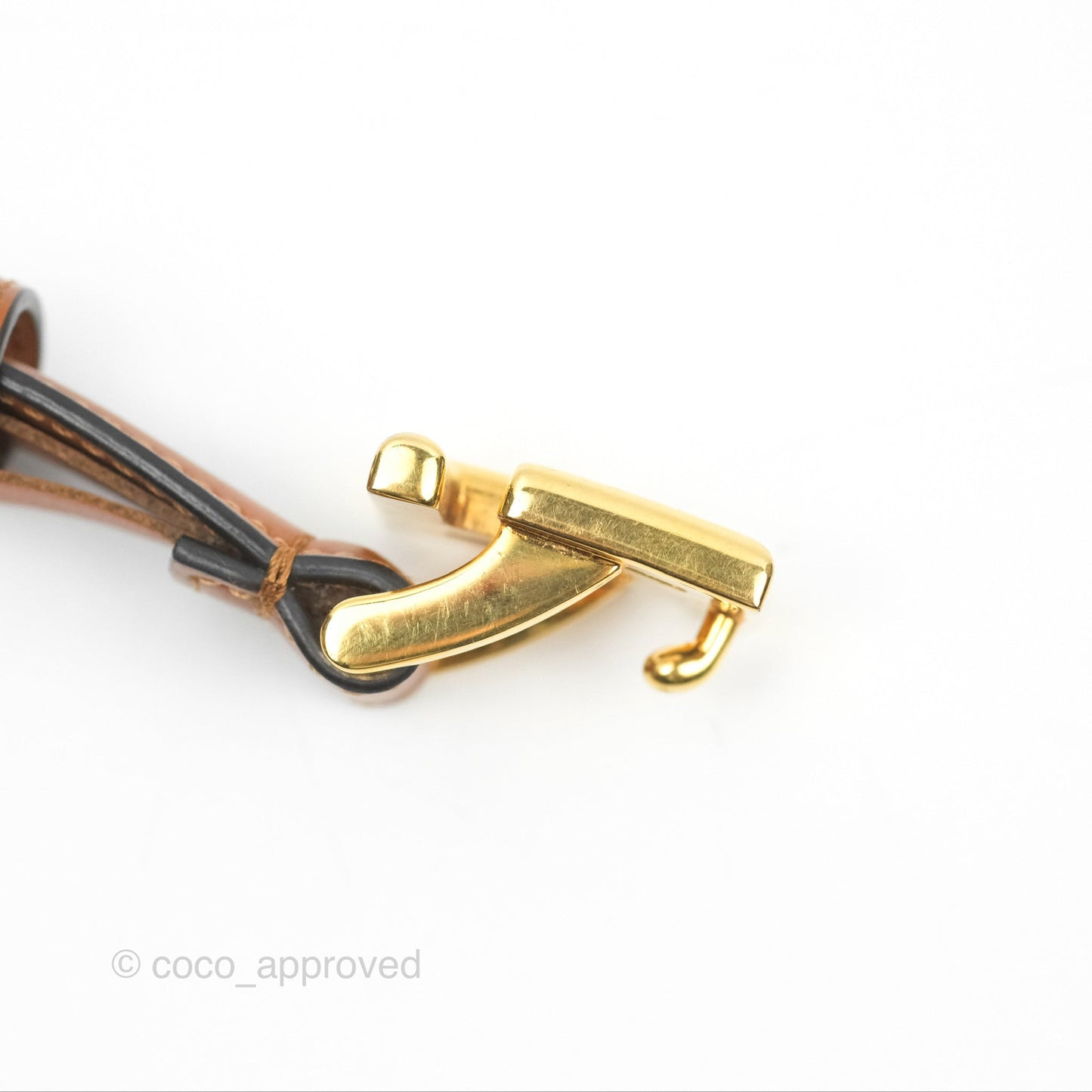 Fendi FF 20 mm Belt Brown Gold Hardware 80 32