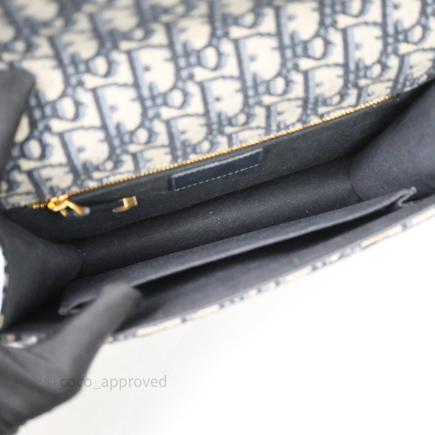 Christian Dior Small 30 Montaigne Bag Blue Dior Oblique Jacquard