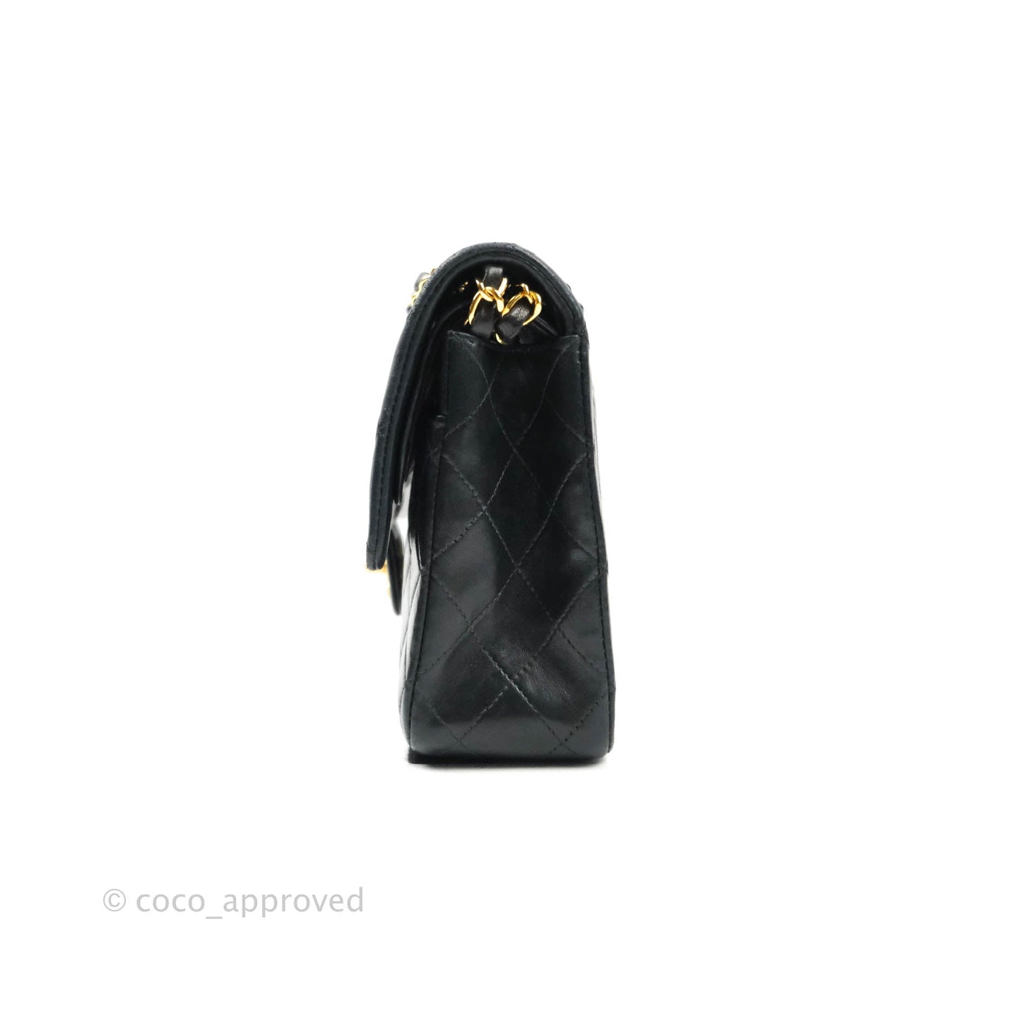 Chanel Classic Vintage Double Flap M/L Black Lambskin 24K Gold Hardware