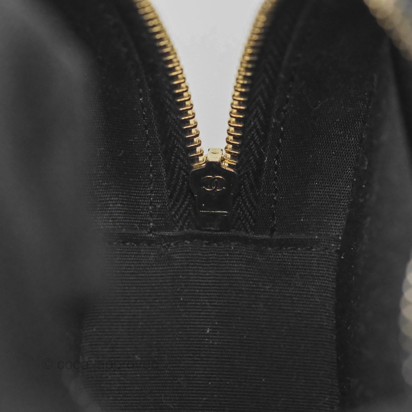 Chanel Chained Round Filigree Clutch With Chain Black Lambskin Gold Hardware