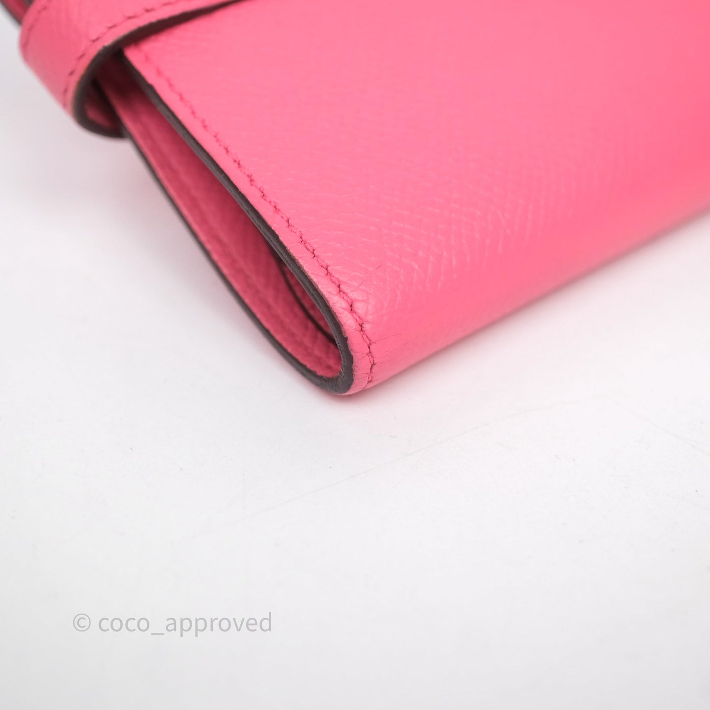 Hermès Kelly Depliant Medium Wallet Rose Epsom Gold Hardware