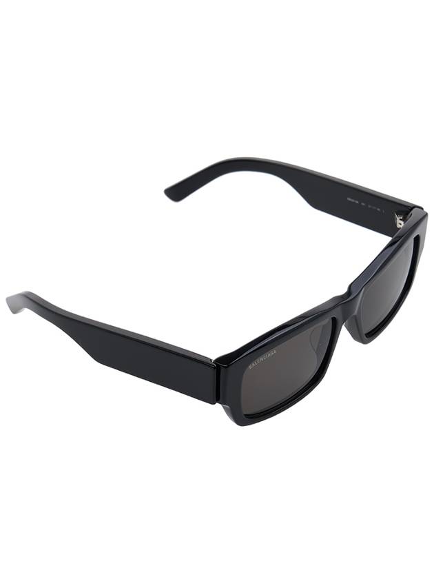 Luxury Balenciaga Acetate Rectangular Frame Sunglasses Black