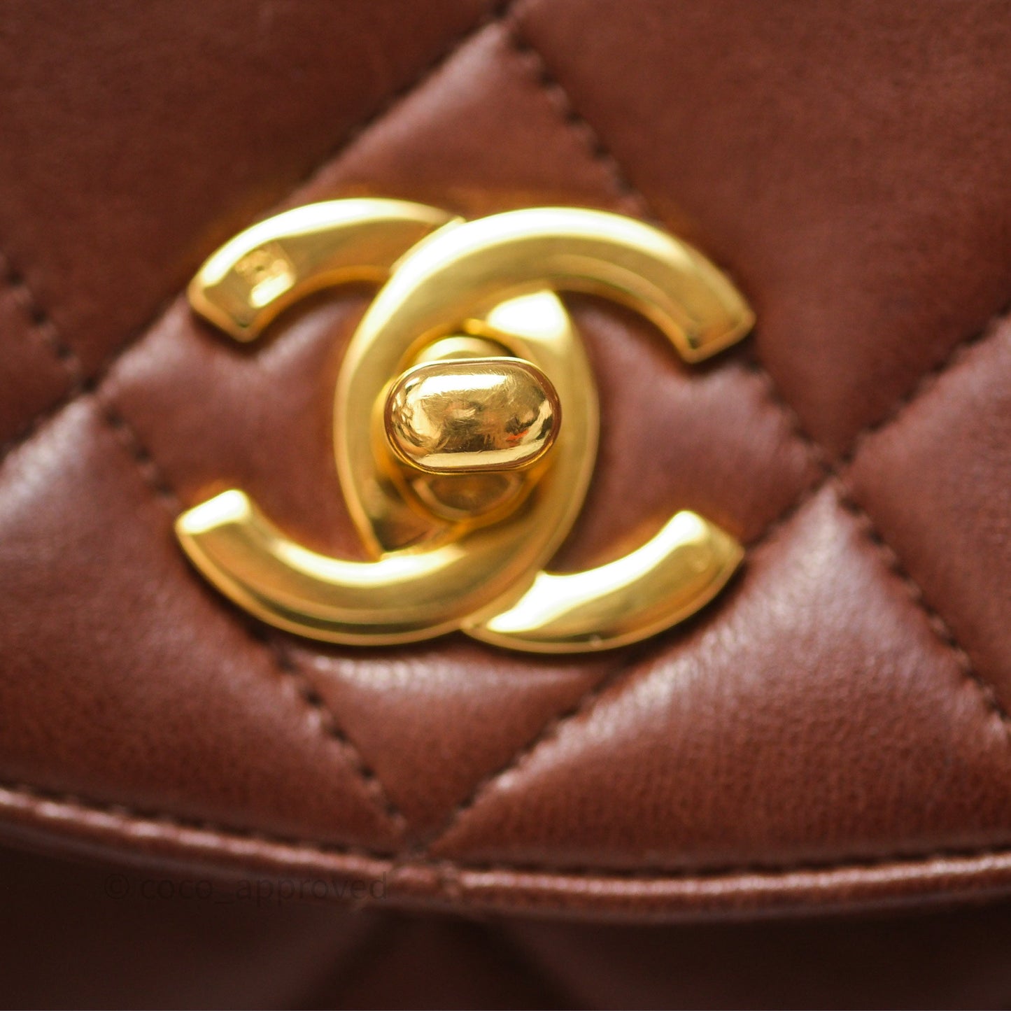Chanel Vintage CC Duma Backpack Brown Lambskin 24K Gold Hardware