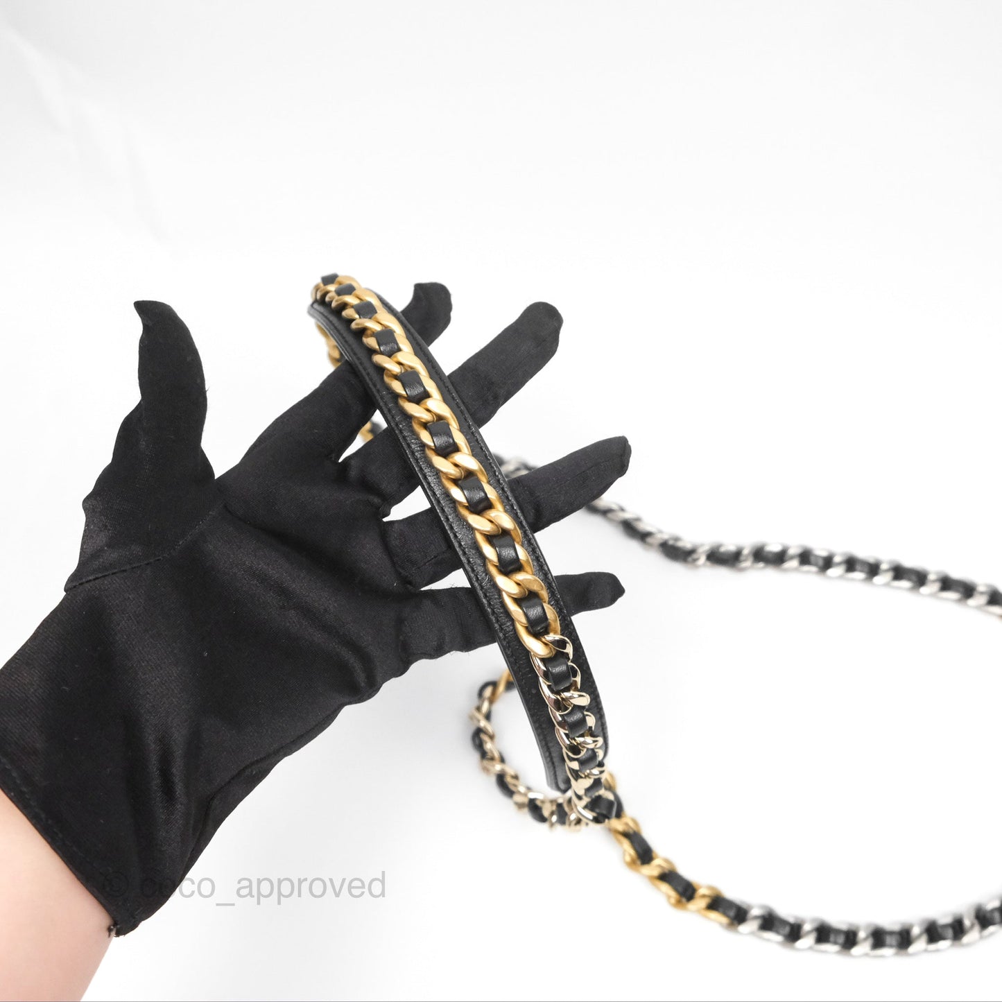 Chanel 19 Wallet on Chain WOC Black Mixed Hardware