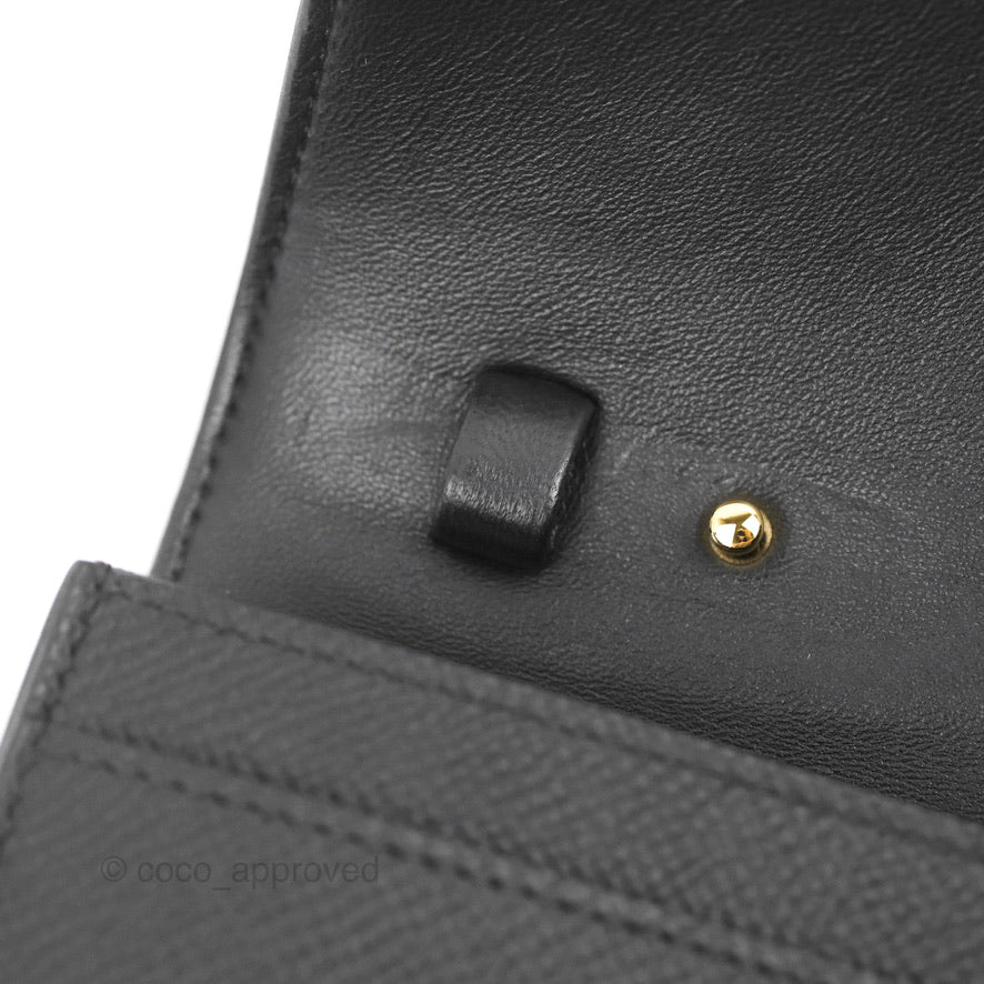 Hermès Constance Long To Go Wallet Black Epsom Gold Hardware