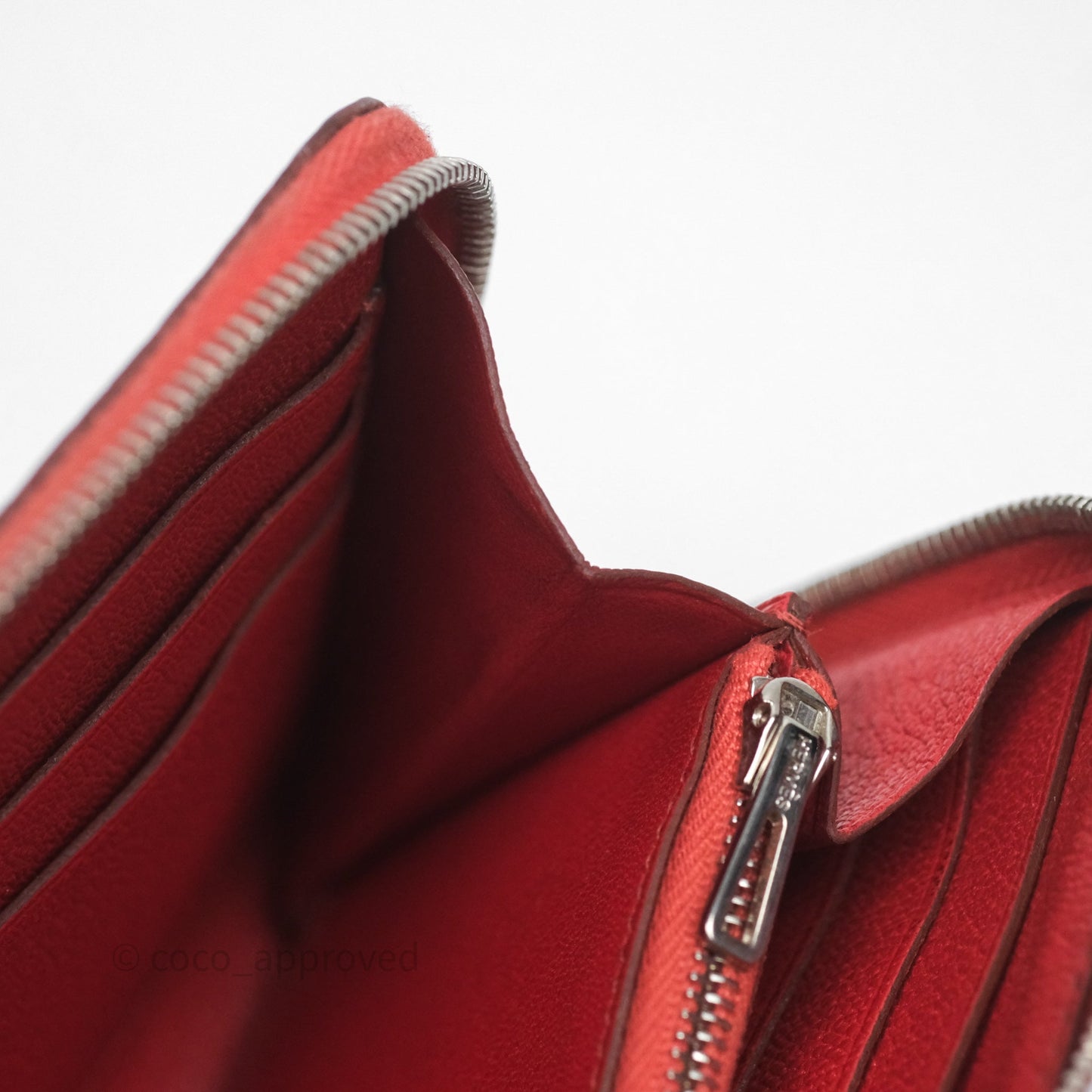 Hermès Azap Wallet Red Alligator Palladium Hardware