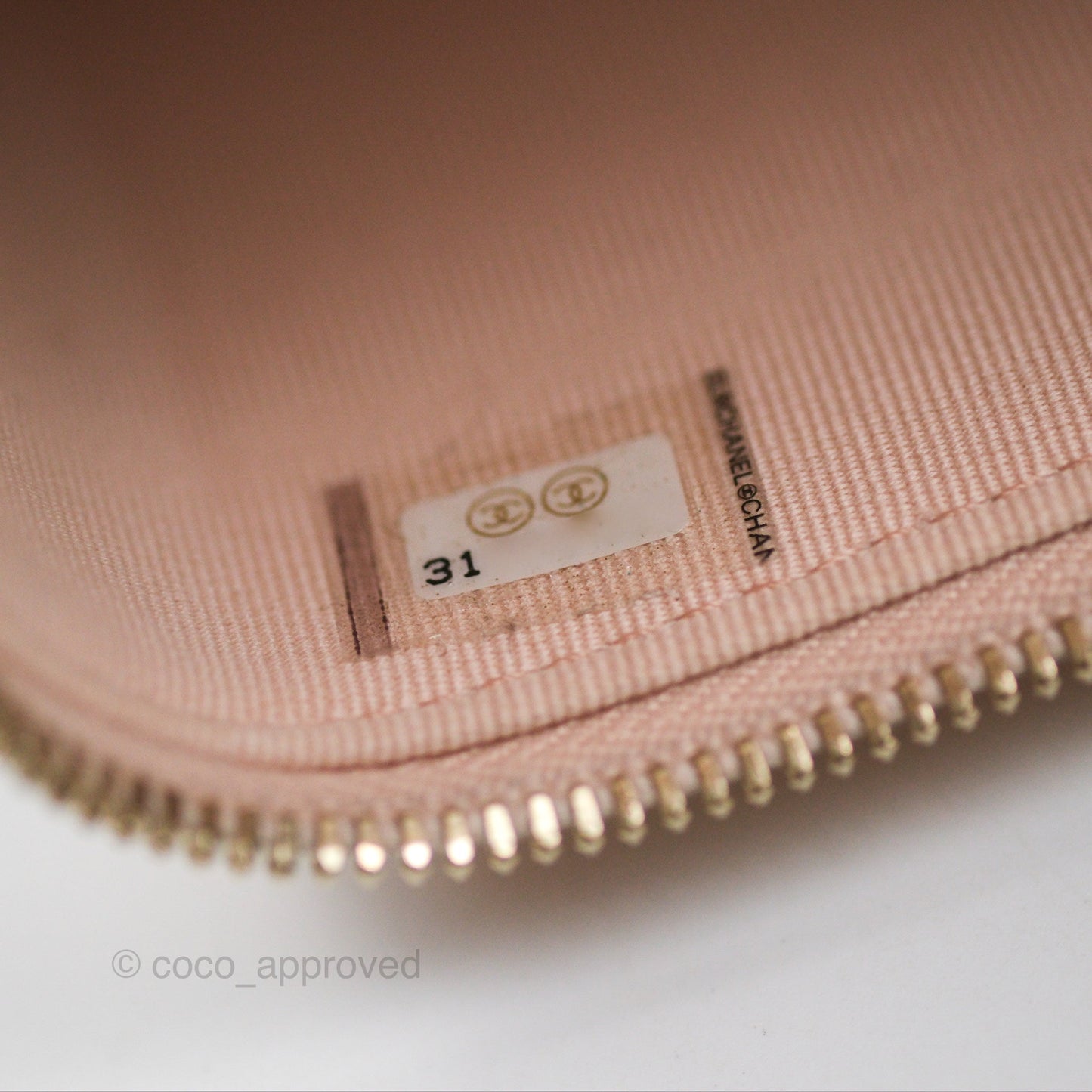 Chanel Vanity with Classic Chain Light Beige Caviar Gold Hardware 22C