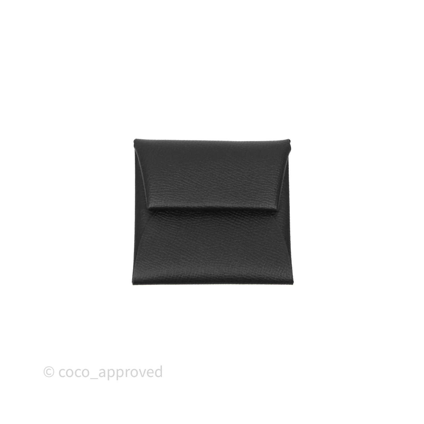 Hermes Bastia Change Purse Black Epsom
