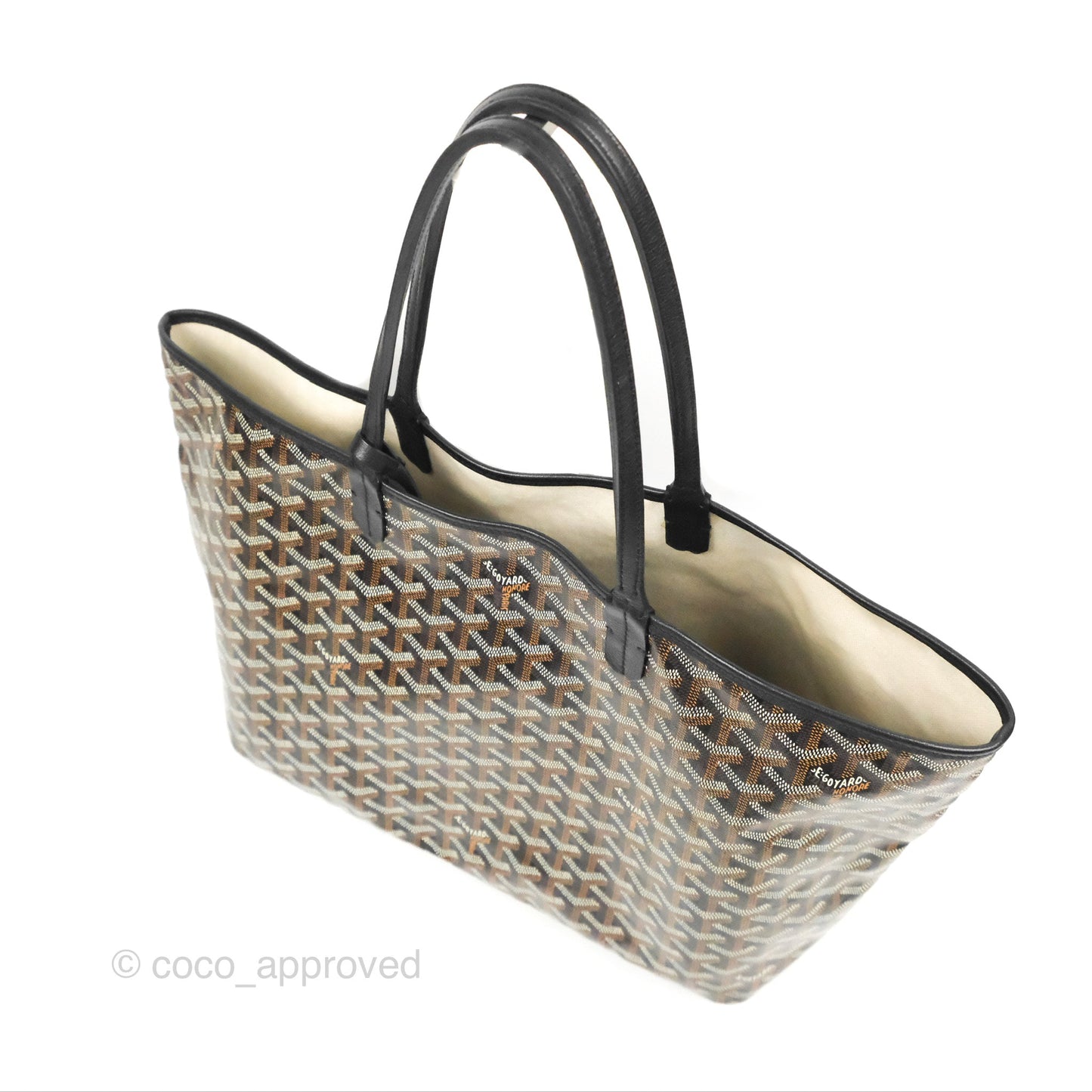 Goyard Saint Louis Black Goyardine Canvas PM⁣⁣⁣⁣⁣⁣⁣⁣⁣⁣⁣⁣⁣⁣⁣⁣⁣⁣⁣⁣