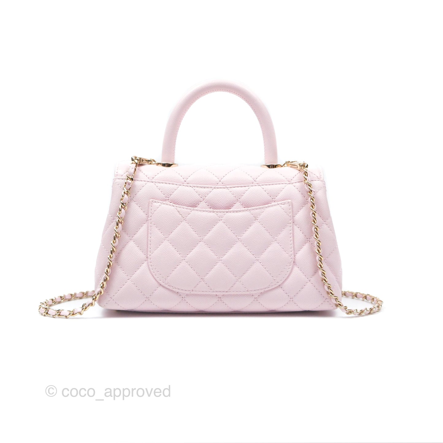 Chanel Small Coco Handle Light Pink Caviar Gold Hardware