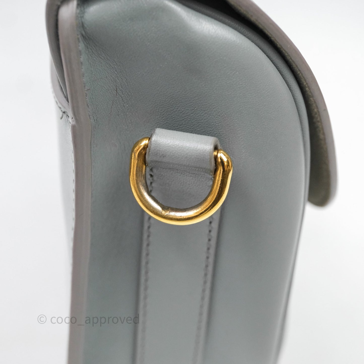Christian Dior Medium Bobby Flap Grey Box Calfskin