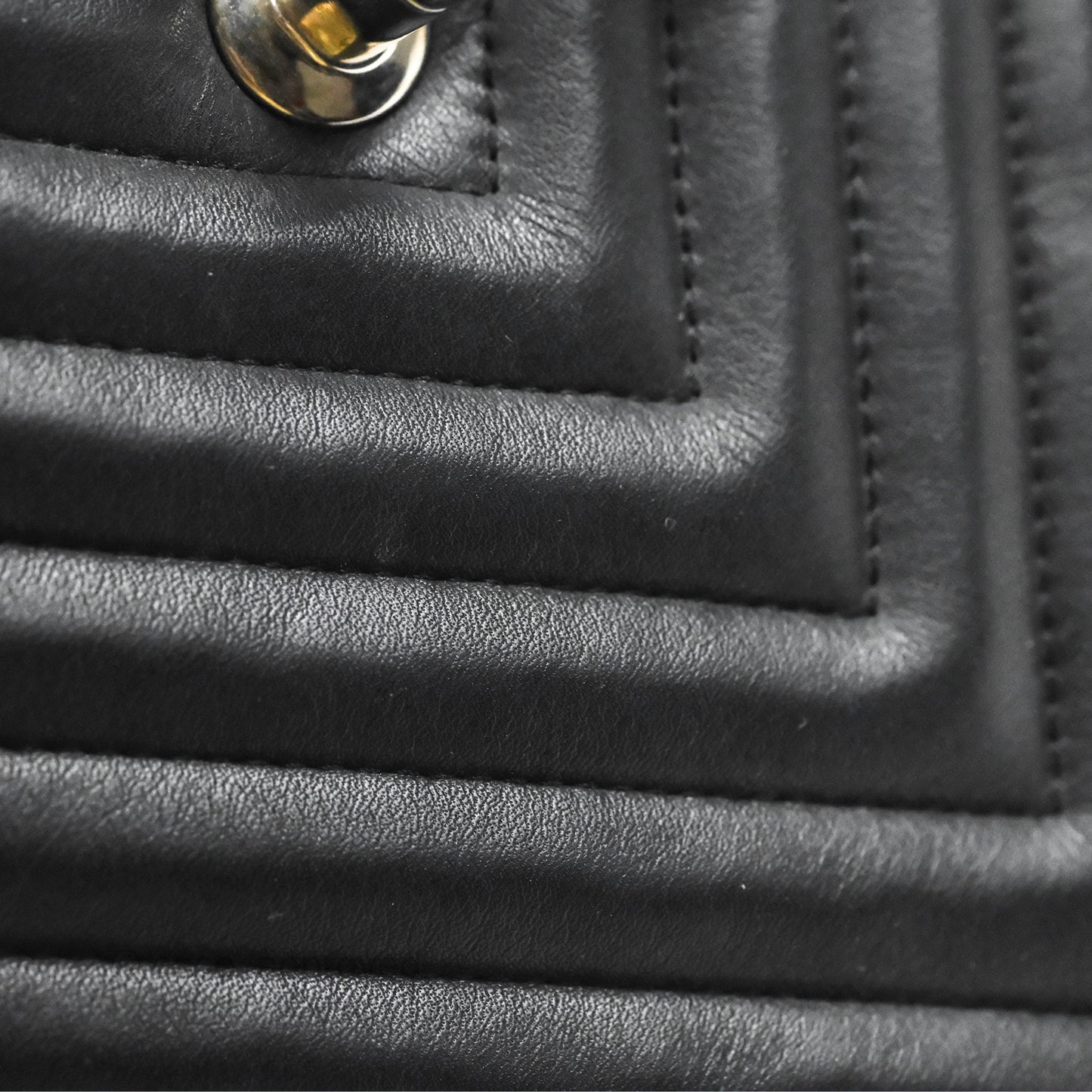 Chanel Medium Chevron Urban Spirit Backpack Black Calfskin Silver Hardware