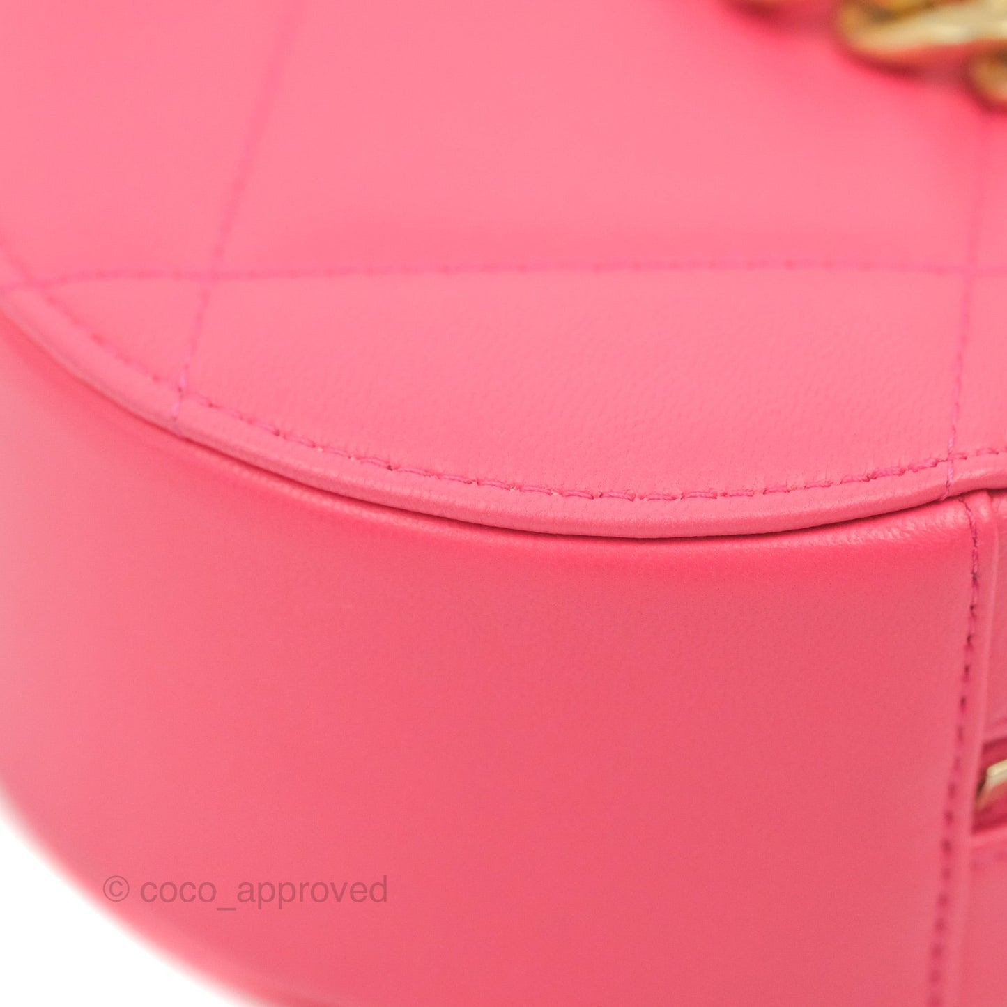 Chanel 19 Round Clutch With Chain Dark Pink Mixed Hardware