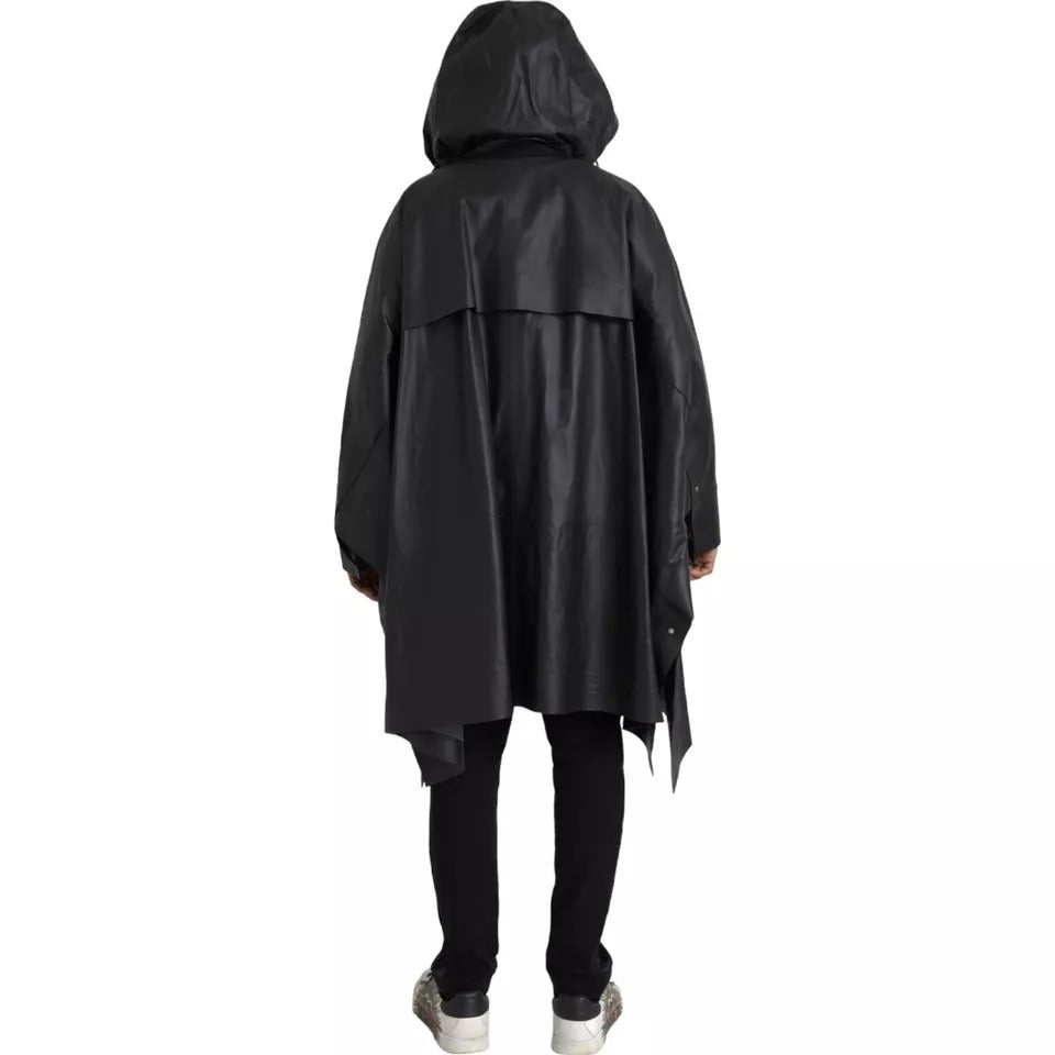 Luxury Bottega Veneta  Leather Hooded Men Trenchcoat Men's Jacket