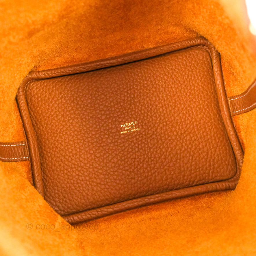 Hermès Picotin Lock 18 PM Gold Clemence Gold Hardware