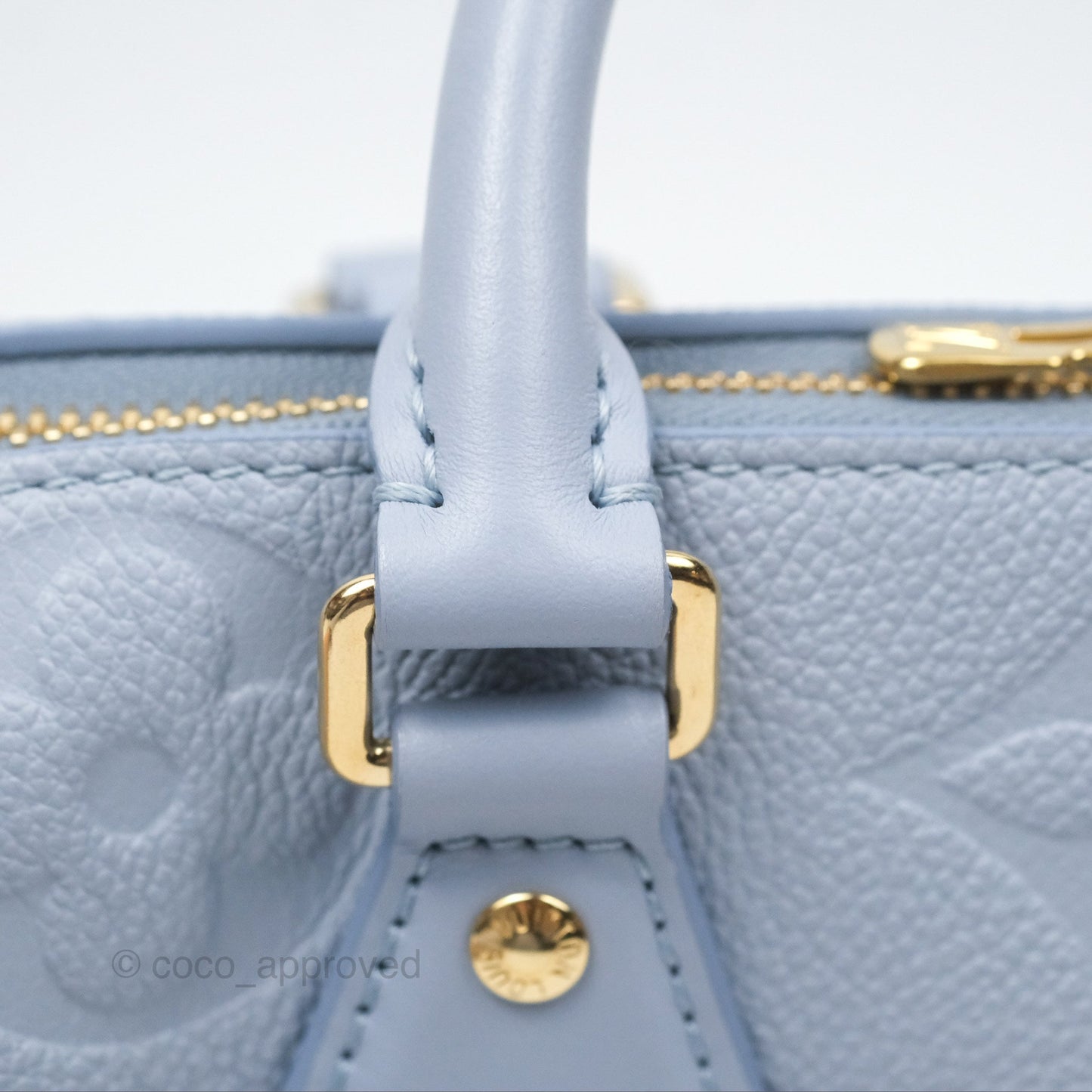 Louis Vuitton Speedy Bandoulière 20 Monogram Empreinte Leather Blue Hour