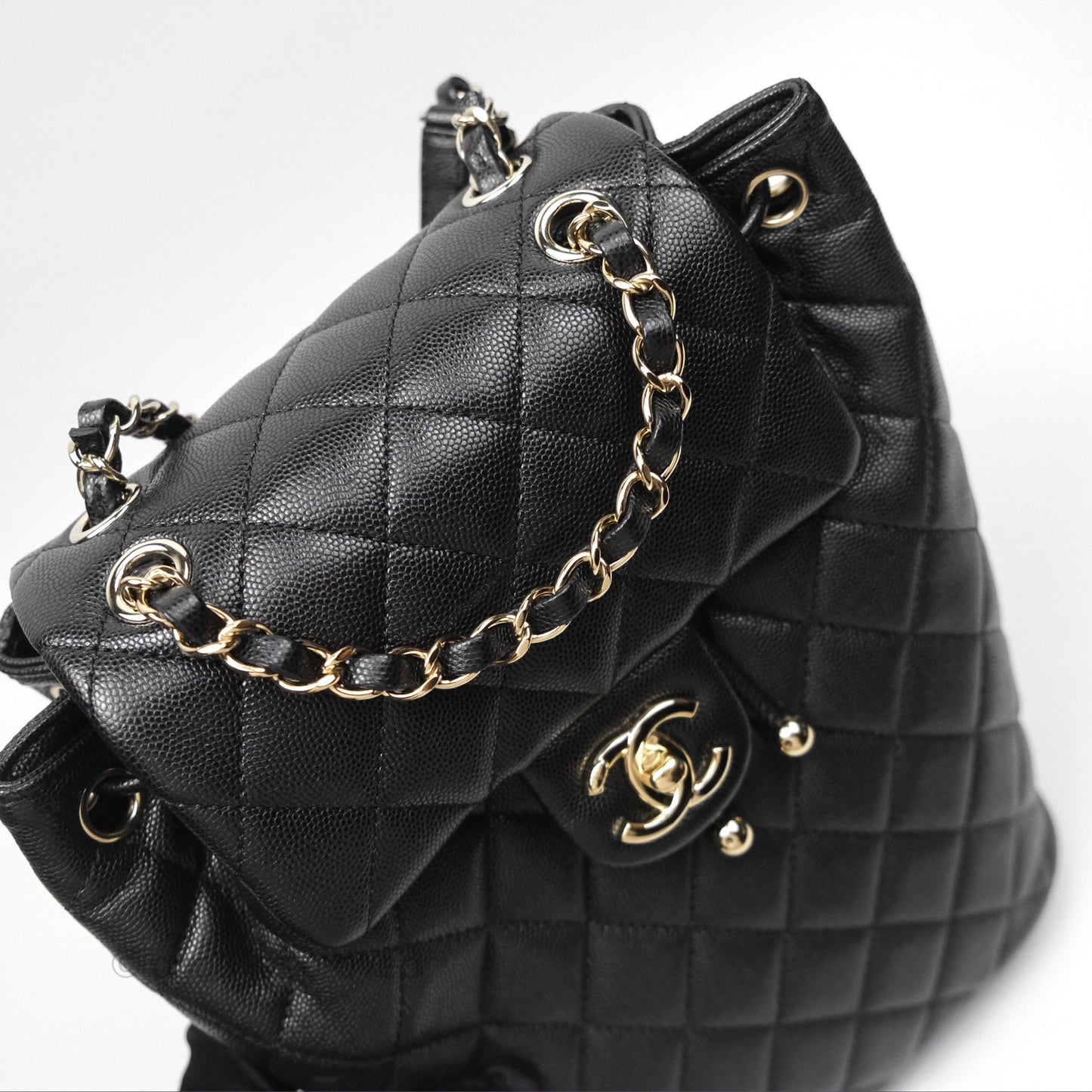 Chanel Small Urban Spirit Backpack Black Caviar Gold Hardware 23S