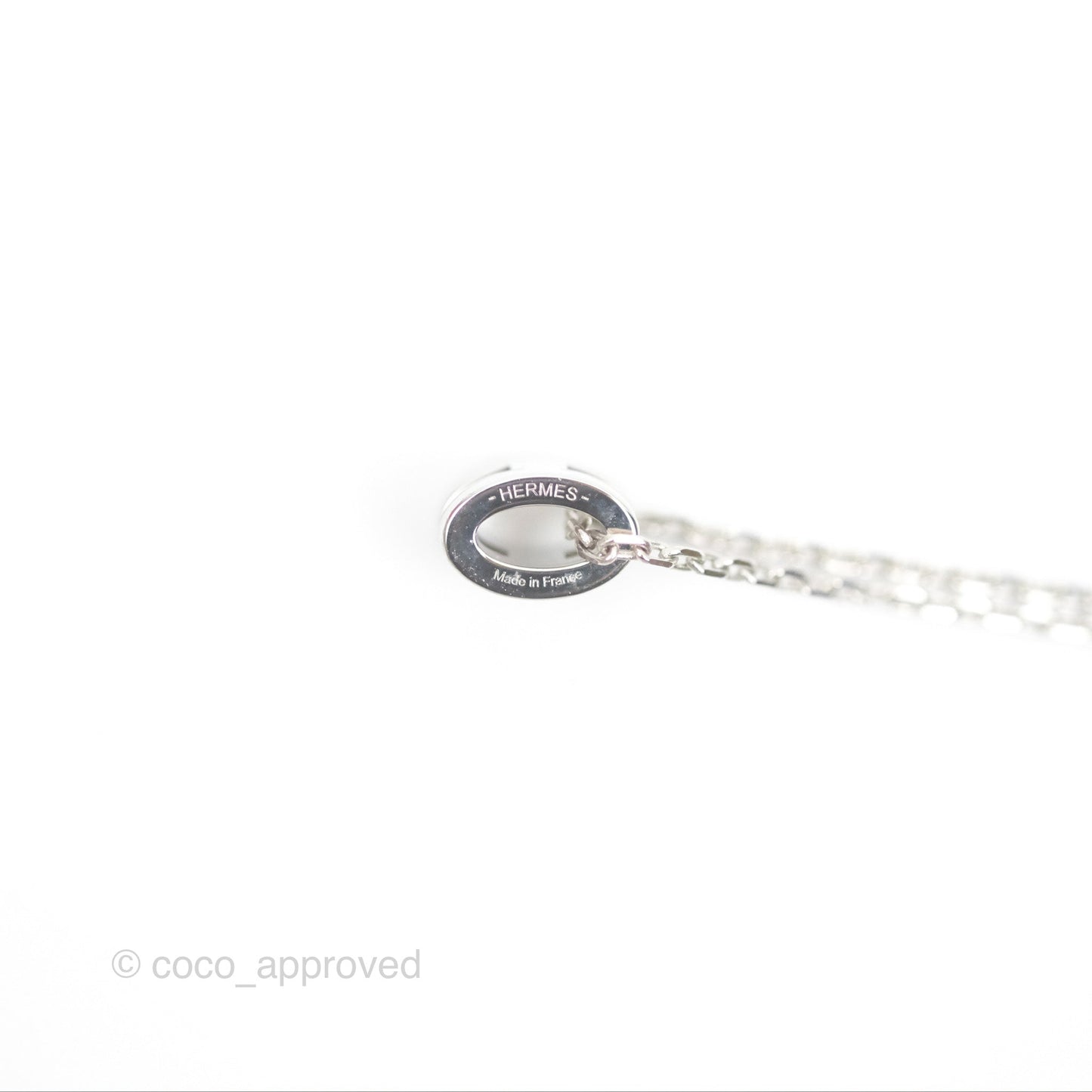 Hermès Mini Pop H Pendant Necklace Bleu Zephyr U2 Silver Hardware