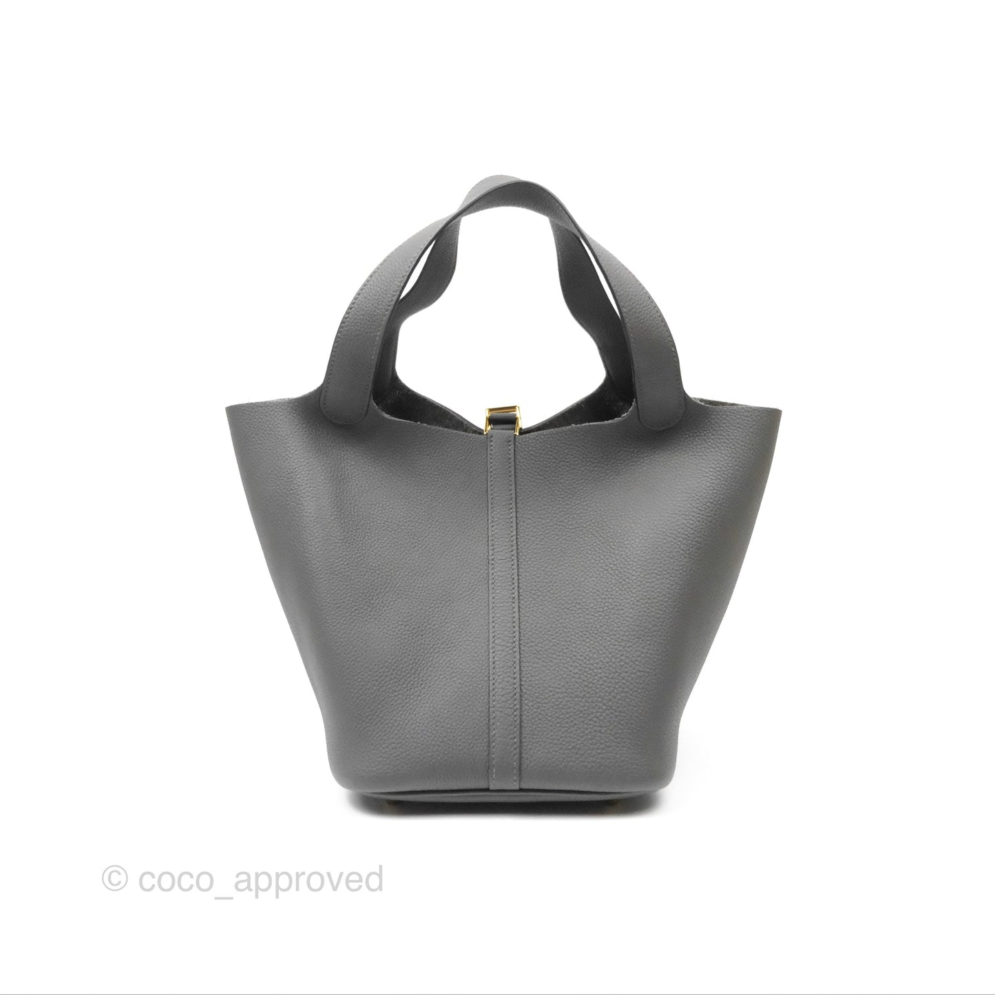 Hermès Picotin 22 Graphite Taurillon Maurice Gold Hardware