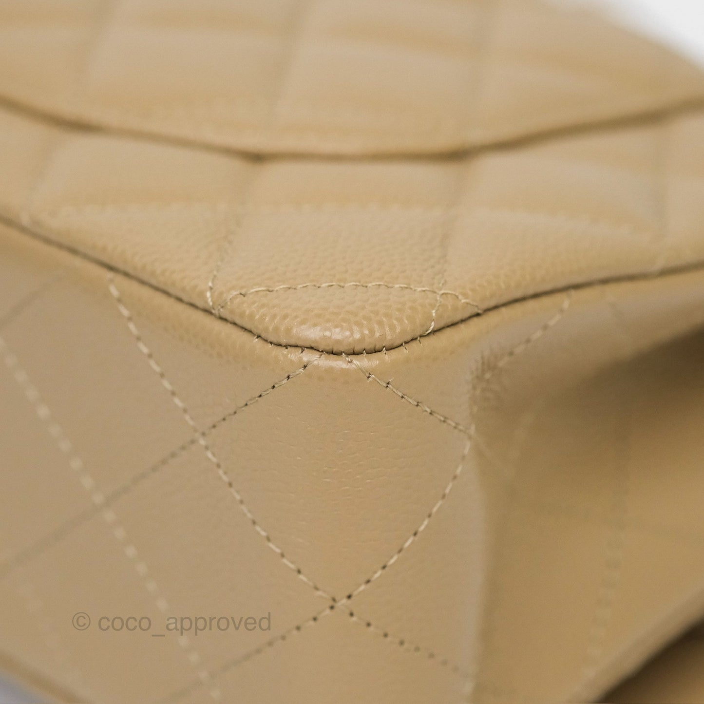Chanel Small S/M Classic Flap Dark Beige Caviar Gold Hardware 21A
