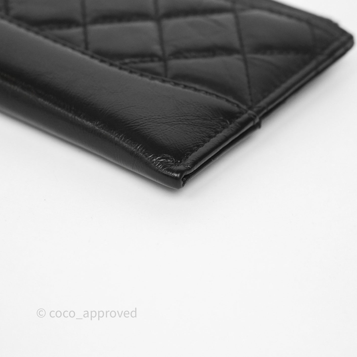 Chanel Quilted Gabrielle Zip Long Wallet Black