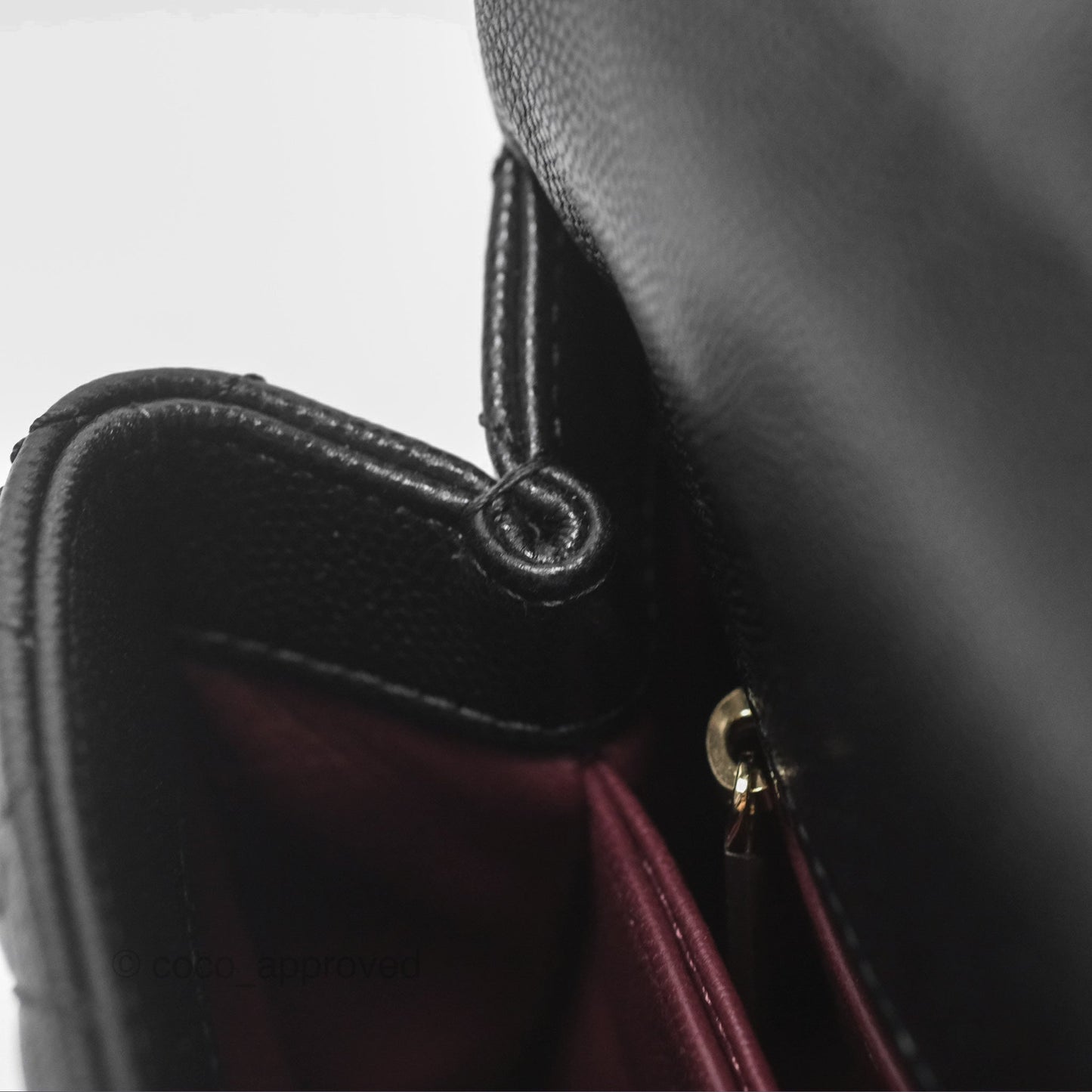 Chanel Mini Coco Handle Quilted Black Caviar Lizard Embossed Handle Gold Hardware