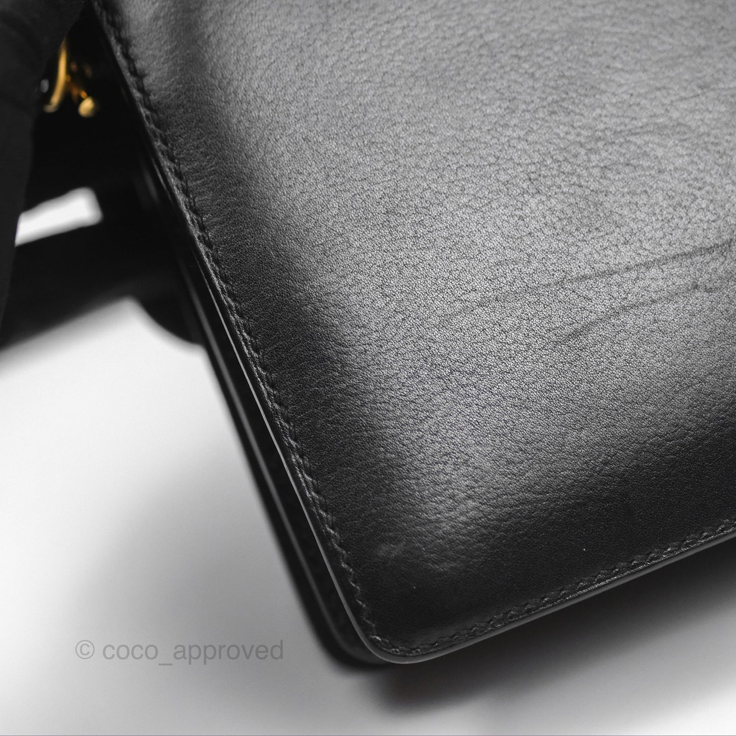 Hermès Roulis Mini 18 Noir 89 Veau Evergrain Gold Hardware