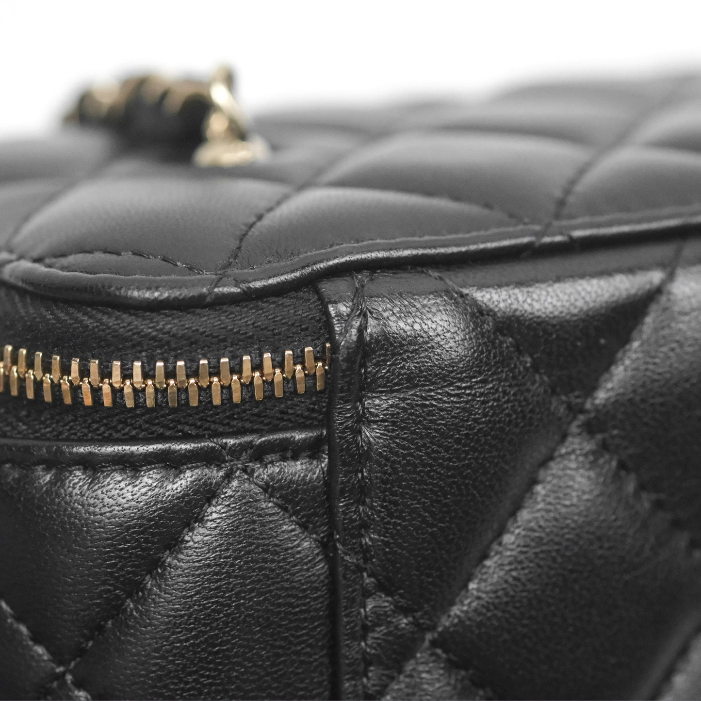 Chanel Ball Crush Vanity with Chain Black Lambskin Gold Hardware