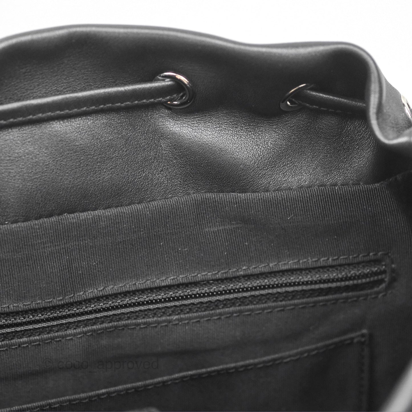 Chanel Medium Chevron Urban Spirit Backpack Black Calfskin Silver Hardware