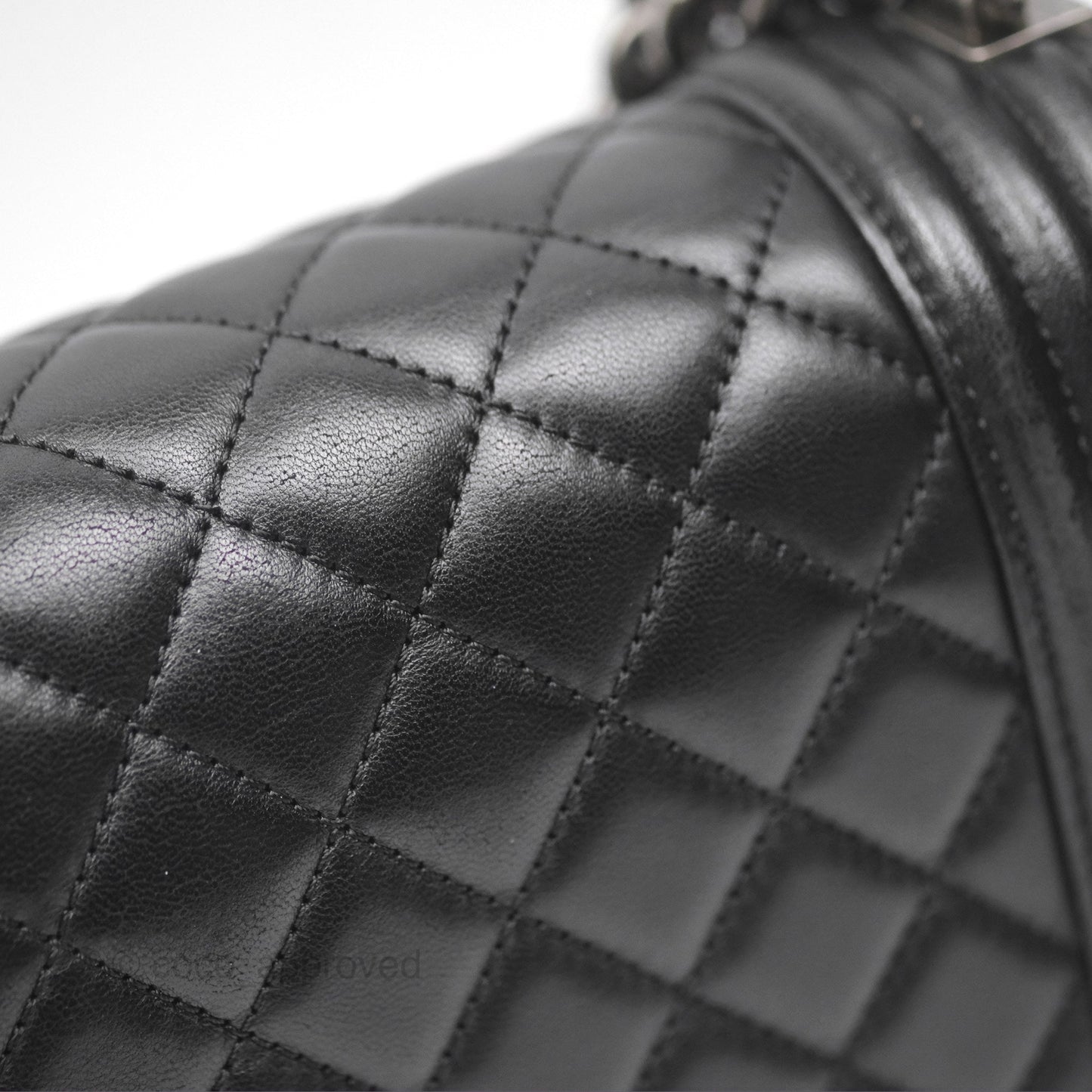 Chanel Medium Boy Quilted Black Lambskin Ruthenium Hardware