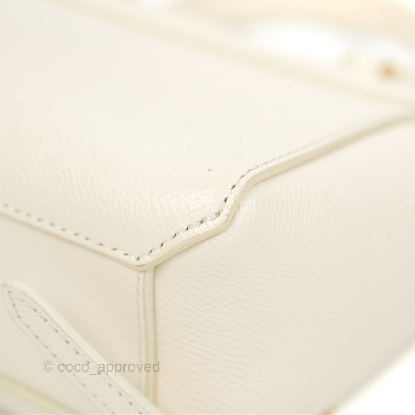 Celine Pico Belt Bag White Grained Calfskin Gold Hardware