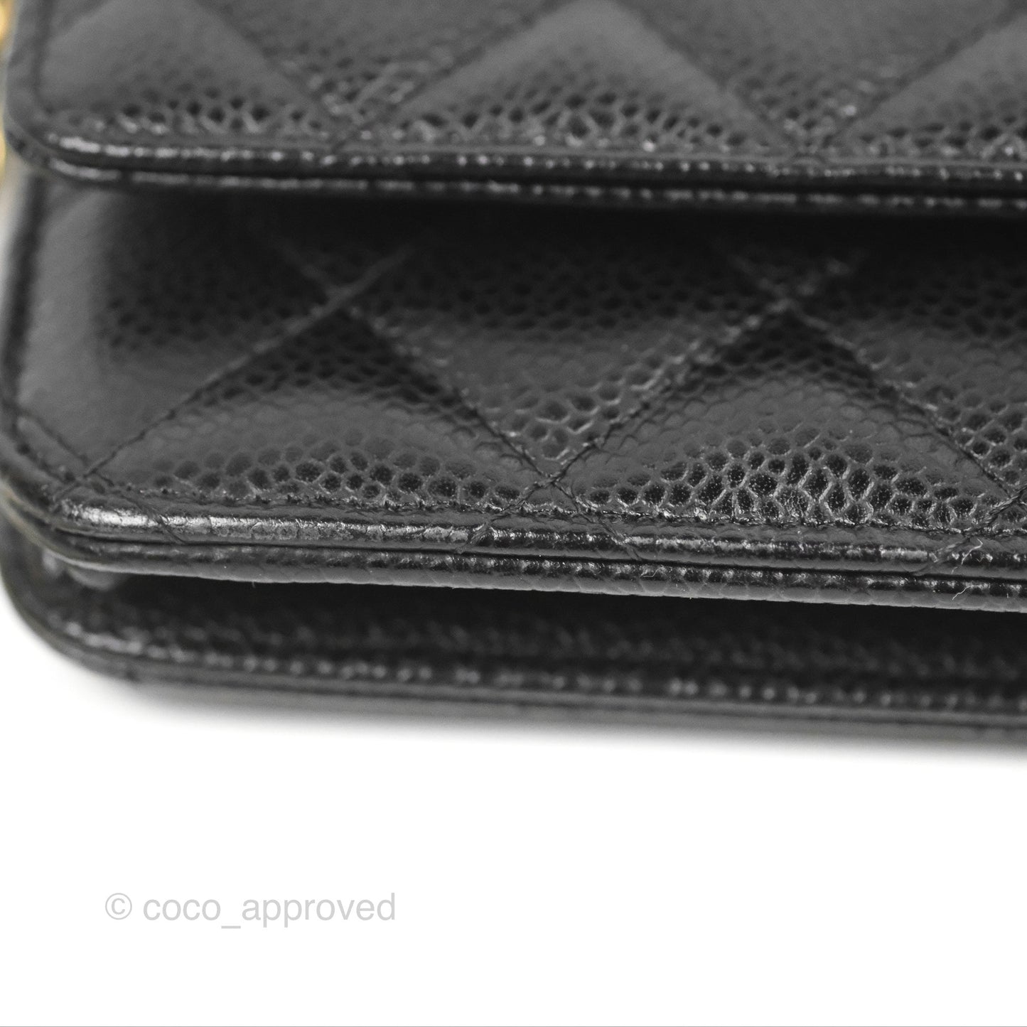 Chanel Classic Quilted WOC Black Caviar Gold Hardware