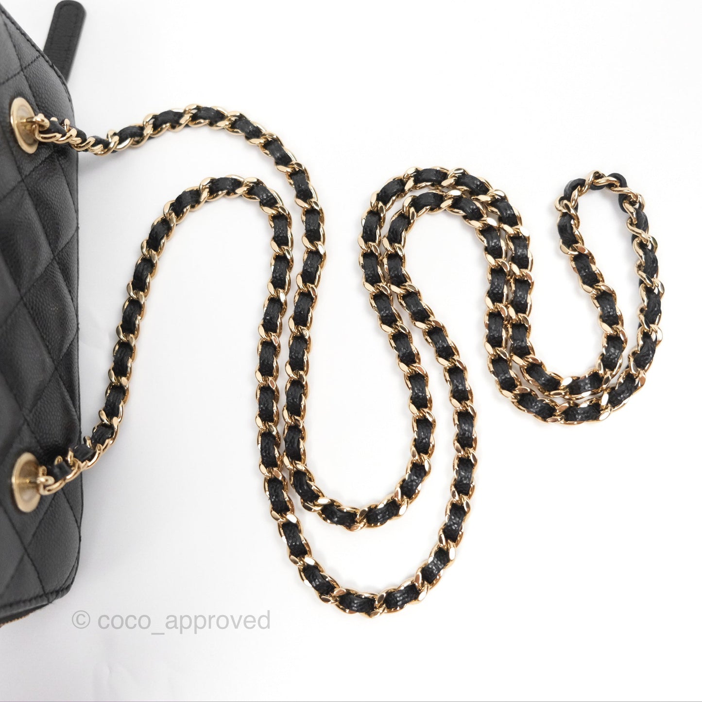 Chanel Vanity Rectangular Black Caviar Gold Hardware