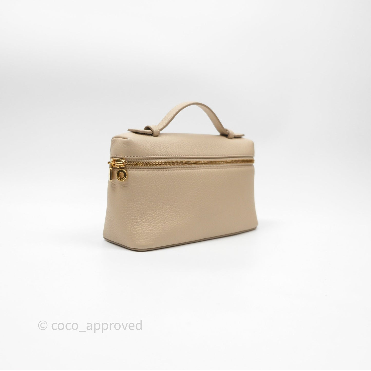 Loro Piana Extra Pocket L19 Cream Grained Calfskin Gold Hardware