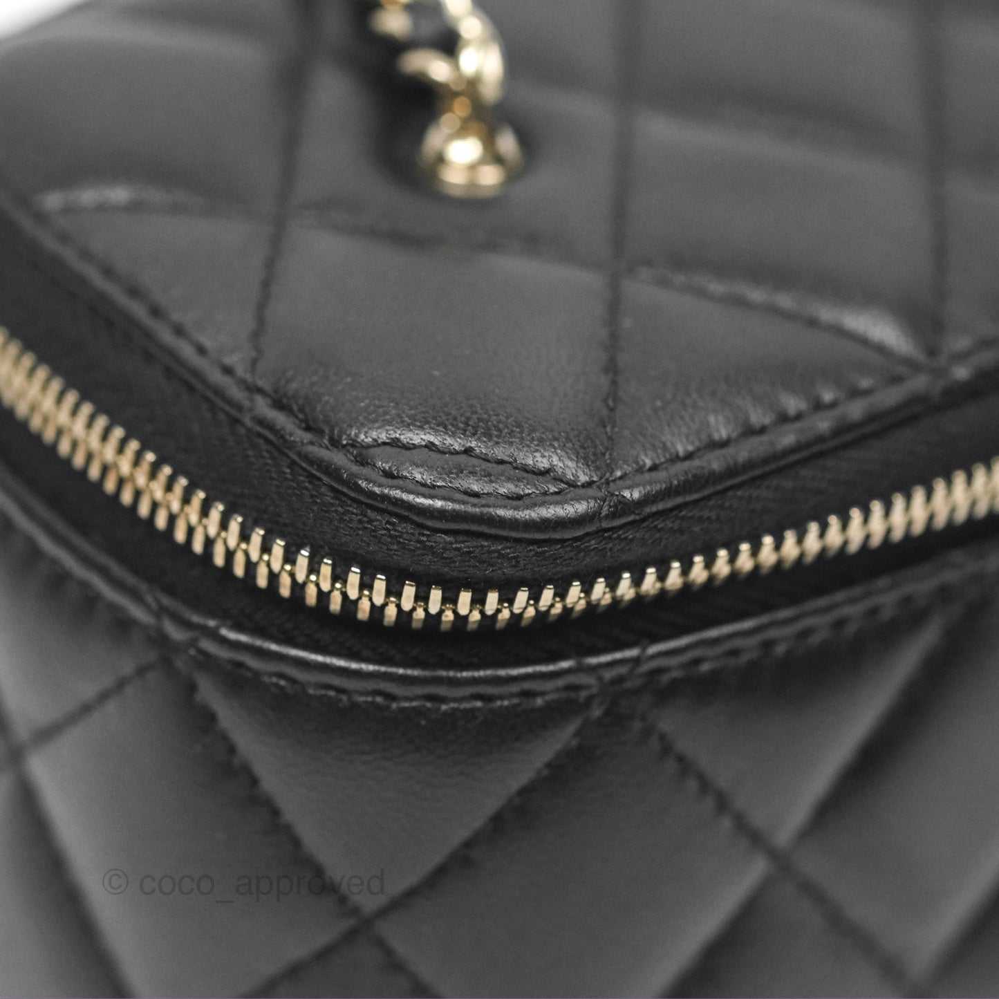 Chanel Ball Crush Vanity with Chain Black Lambskin Gold Hardware