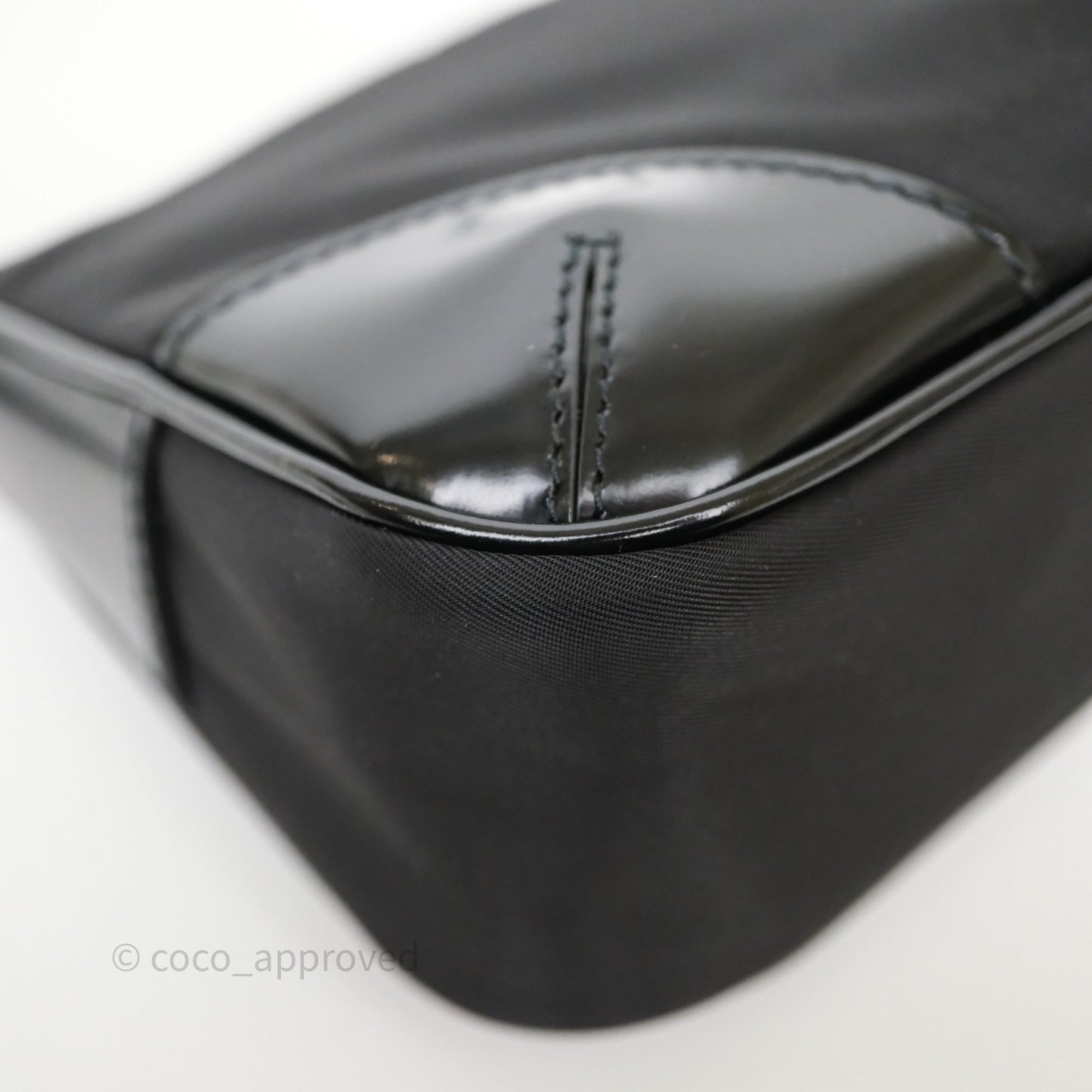 Prada Re-Edition 2002 Re-Nylon Small Shoulder Bag Black Gold Hardware