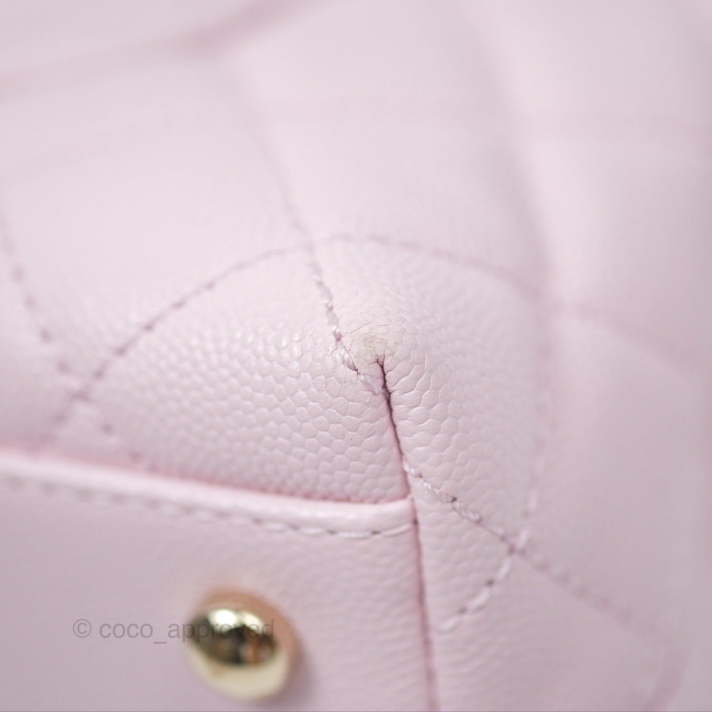 Chanel Small Coco Handle Light Pink Caviar Gold Hardware