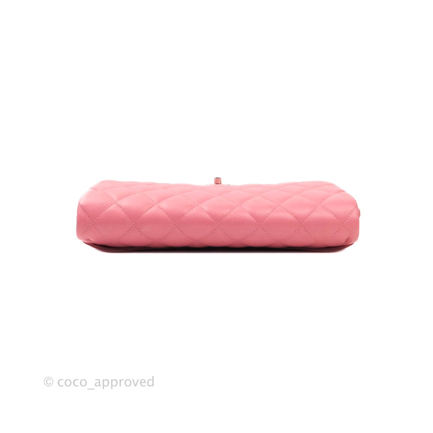Chanel Quilted Clutch with Chain Lambskin Pink Silver Hardware