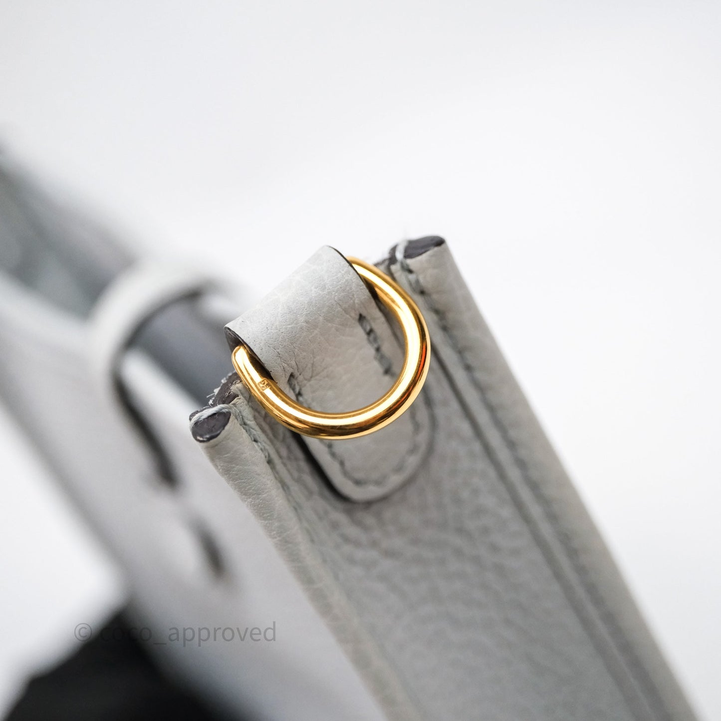 Hermès Mini Evelyne 16  Bleu Pale 08 Clemence Gold Hardware