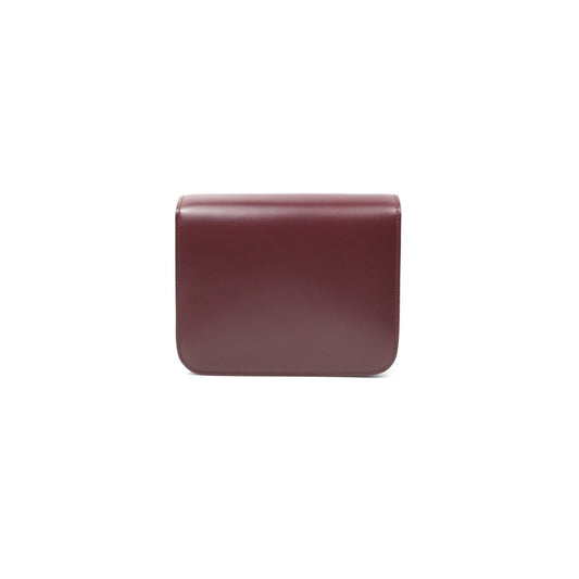 Celine Teen Classic Box Flap Burgundy Calfskin