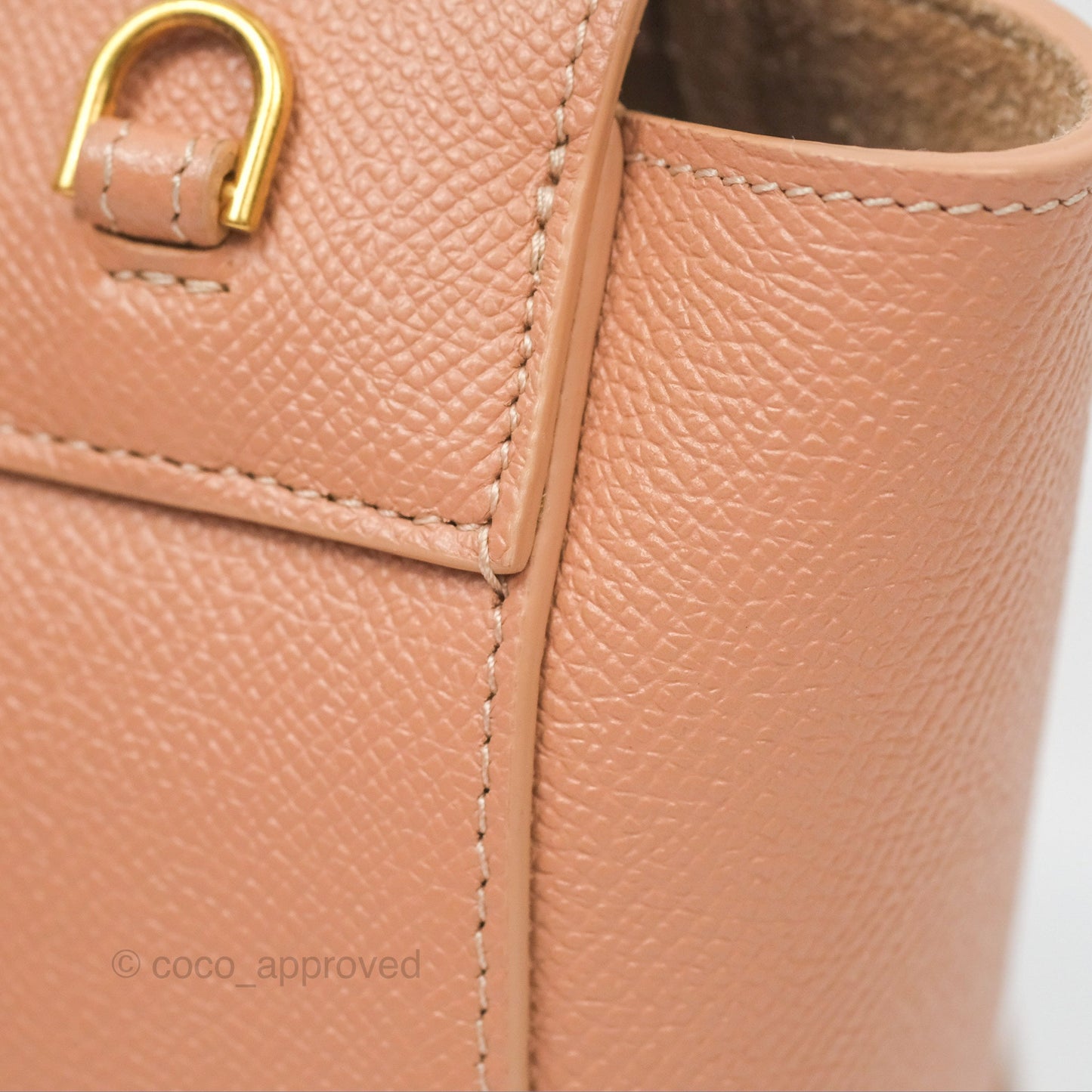 Celine Pico Belt Bag Desert Rose Grained Calfskin Gold Hardware