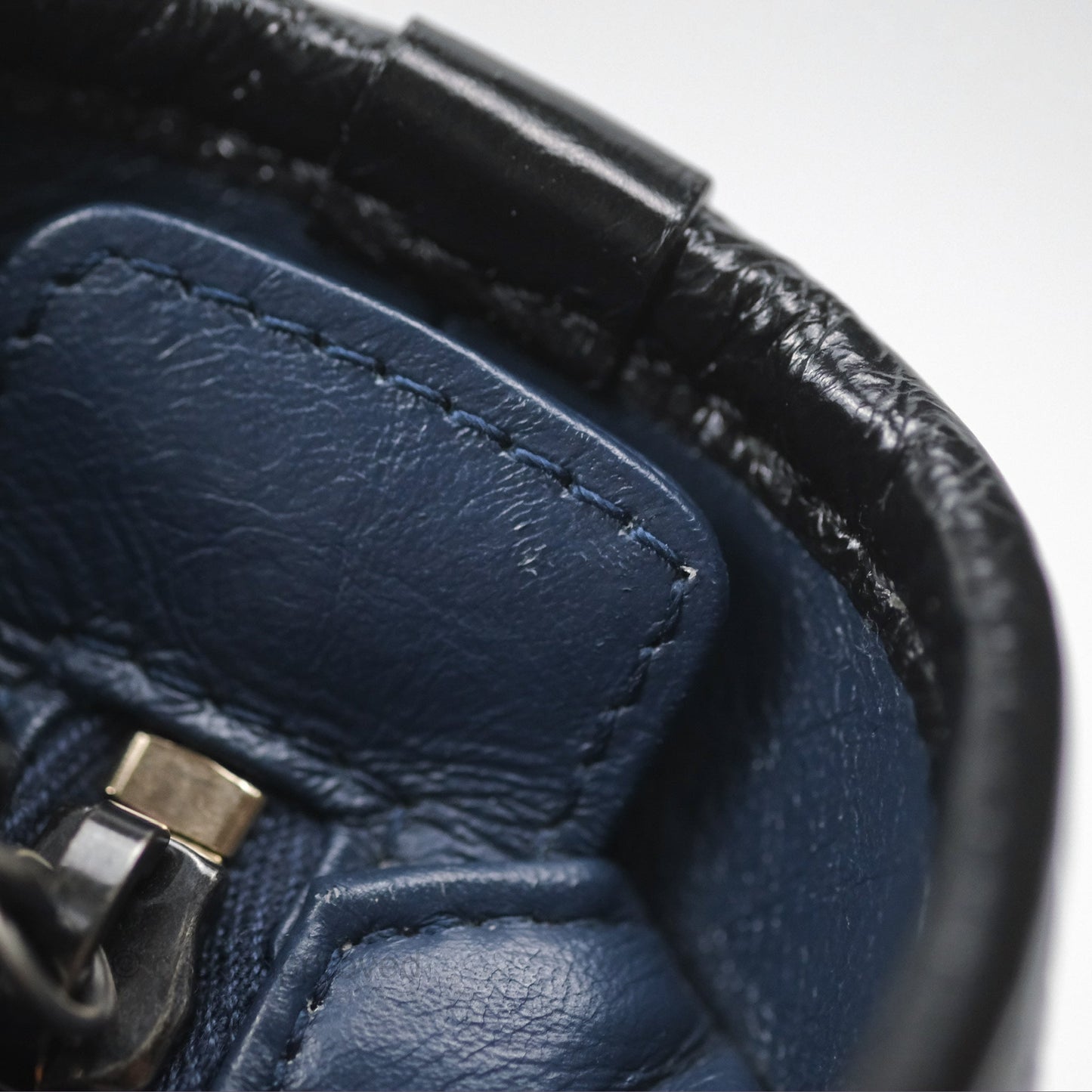 Chanel Large Gabrielle Hobo Navy Black Aged Calfskin Mixed Hardware