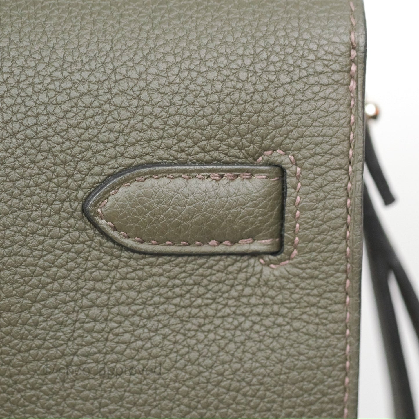 Hermès Kelly Depeches 25 Pouch Vert De Gris Togo