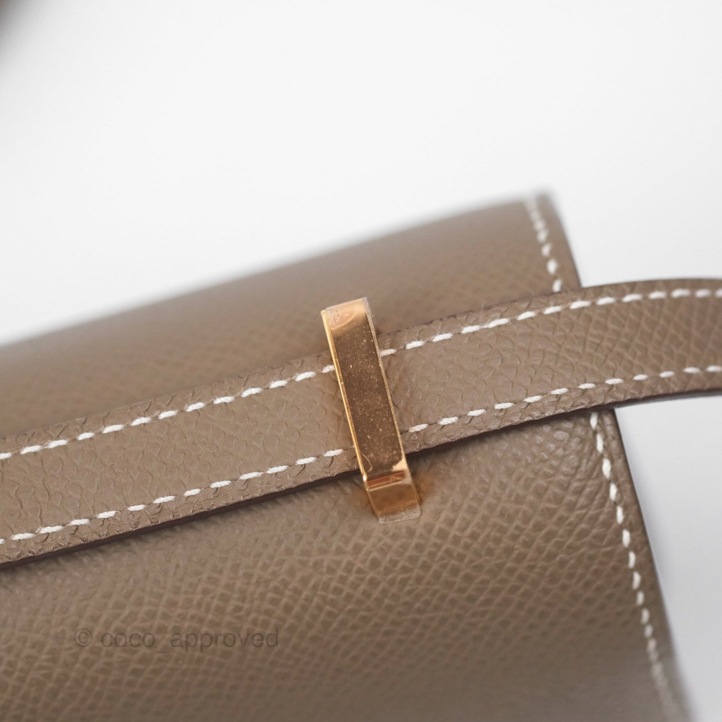 Hermès Constance Mini 18cm Mirror Etoupe 18 Epsom Rose Gold Hardware
