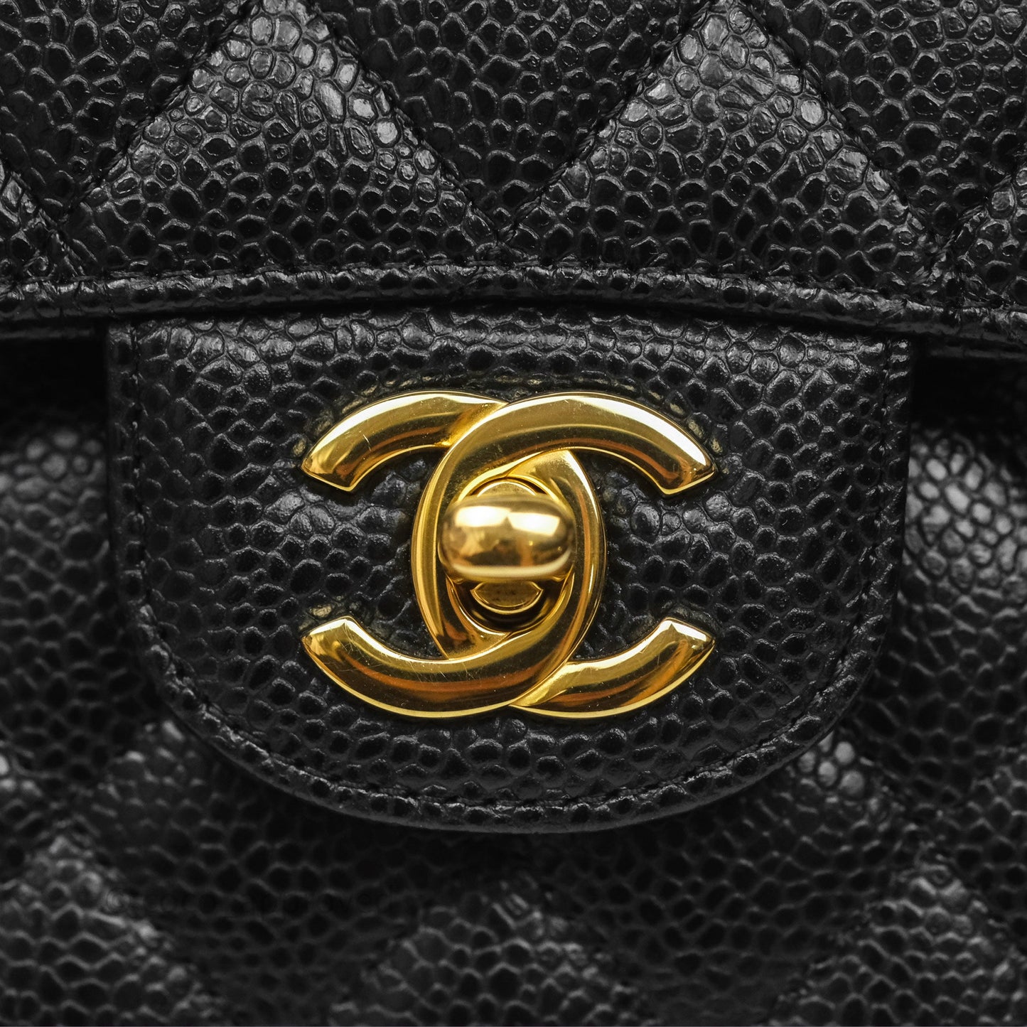 Chanel Small Classic Flap Quilted Black Caviar Gold Hardware