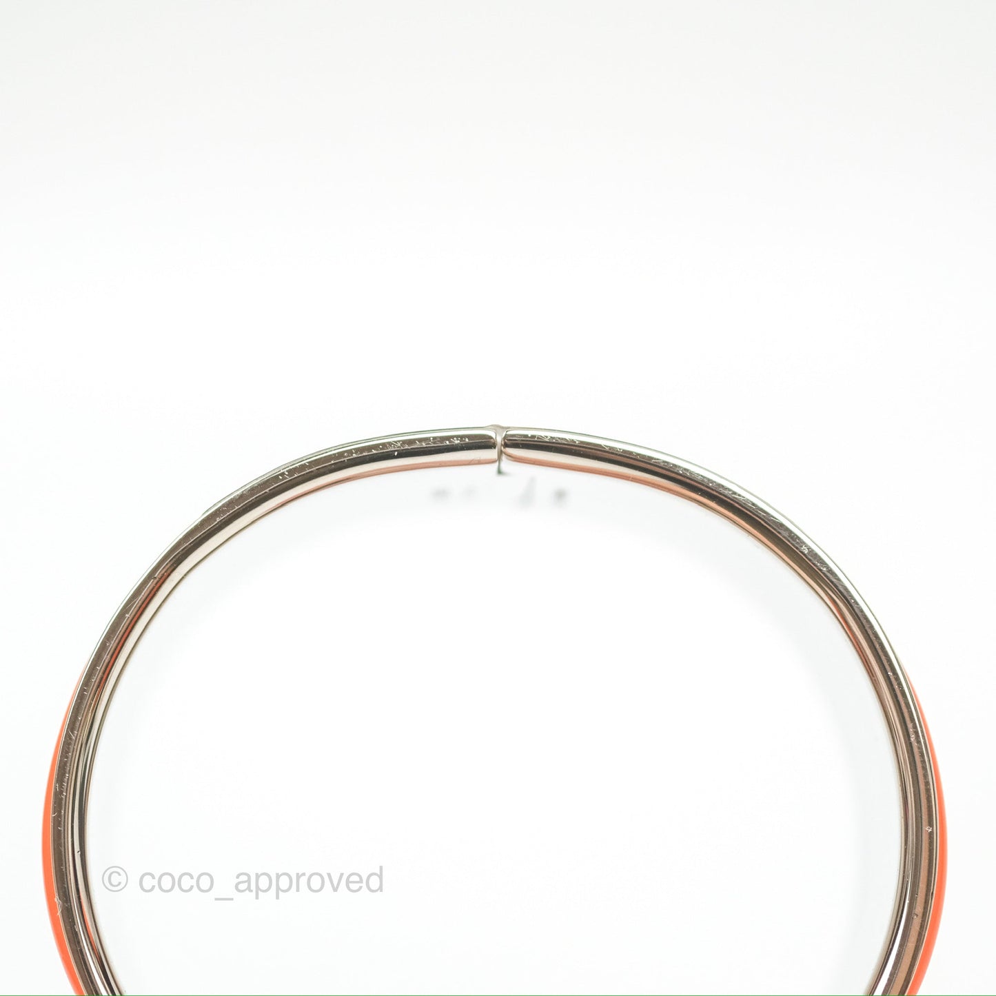 Hermès Clic Clac H Extra Wide Bracelet Orange Palladium Hardware