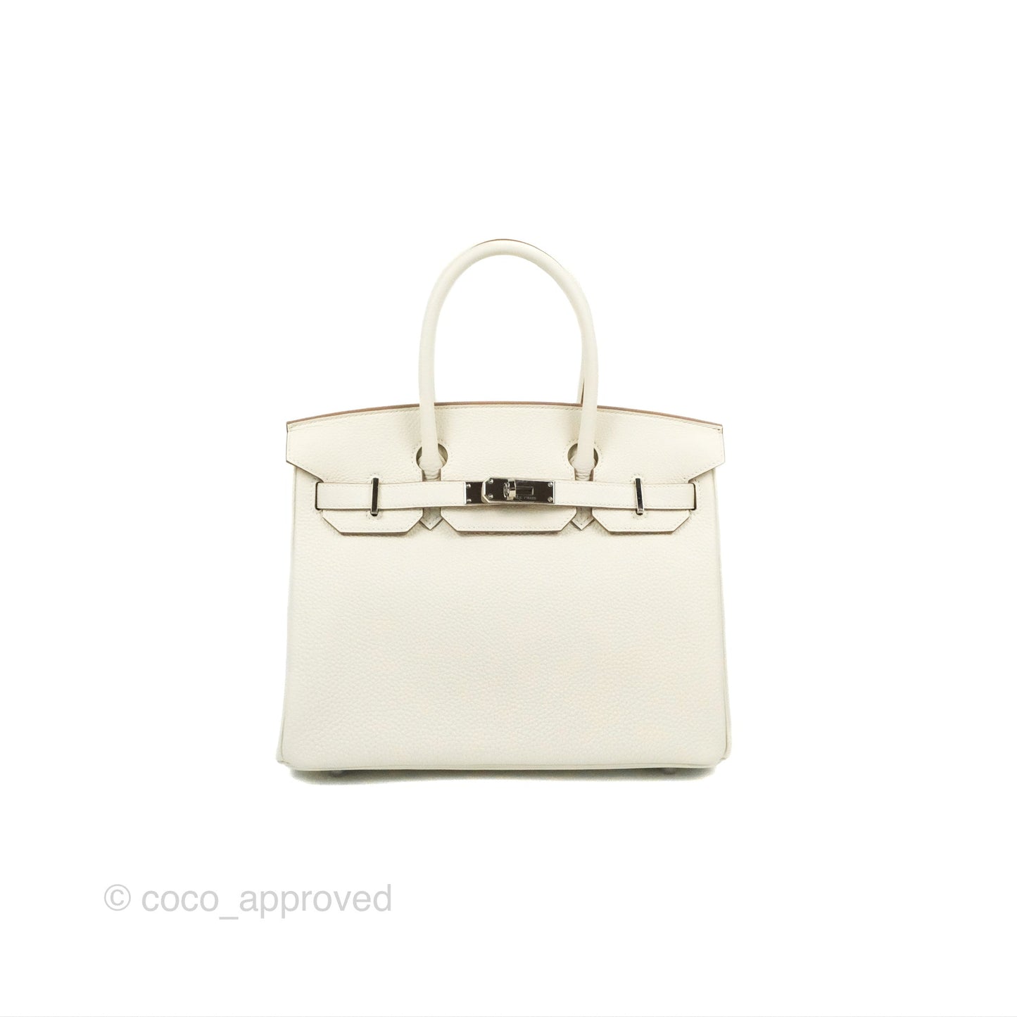 Hermès Retourne Birkin 30 Mushroom Togo Palladium Hardware