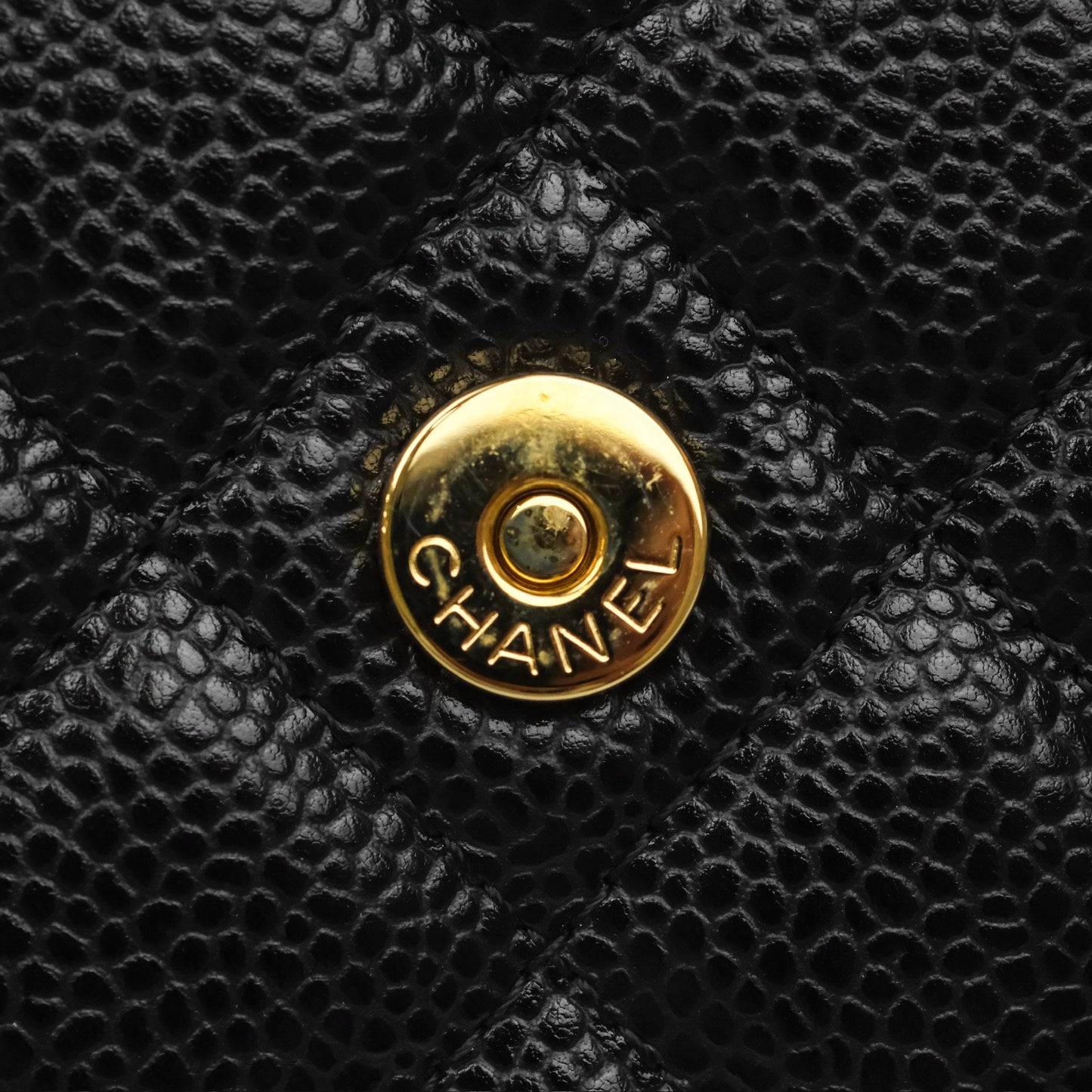 Chanel Classic Wallet On Chain WOC Quilted Black Caviar Gold Hardware