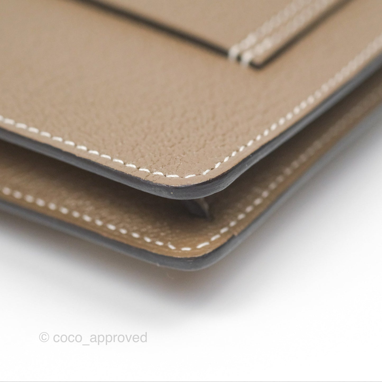 Hermès Roulis Slim Wallet Etoupe Chevre Mysore Palladium Hardware
