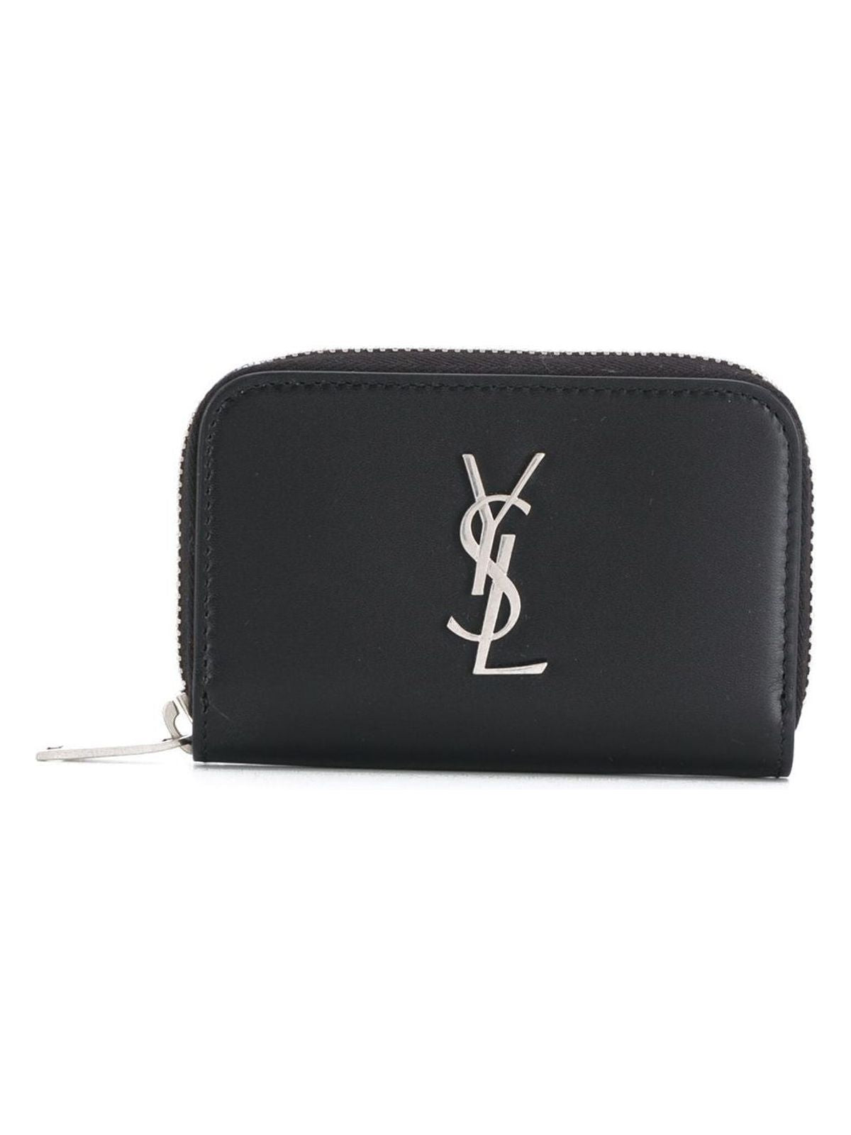 Luxury Saint Laurent Men's Zipper Around Wallet in Black | 5354110SX0E